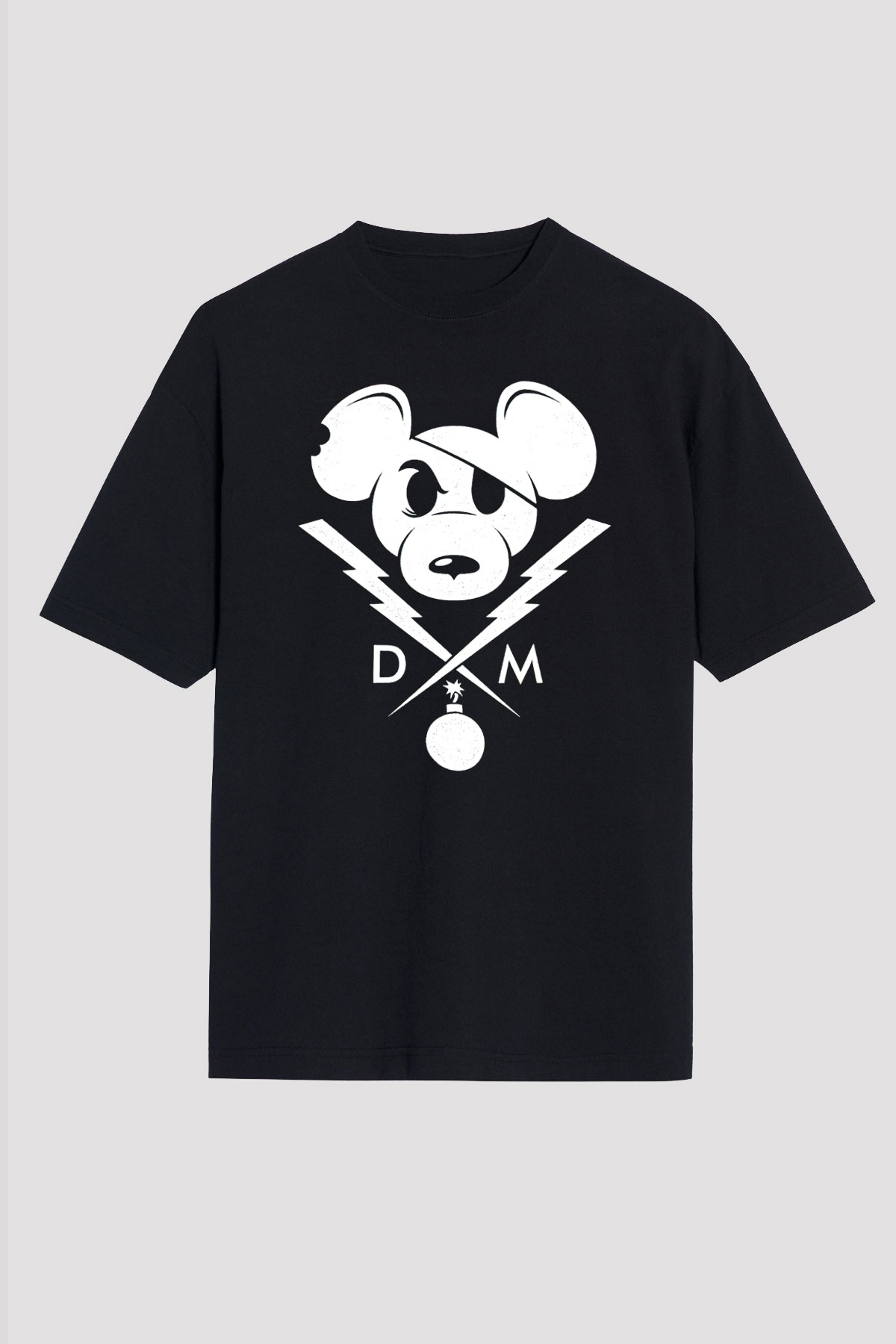 Danger Mouse Siyah Oversize Tişört