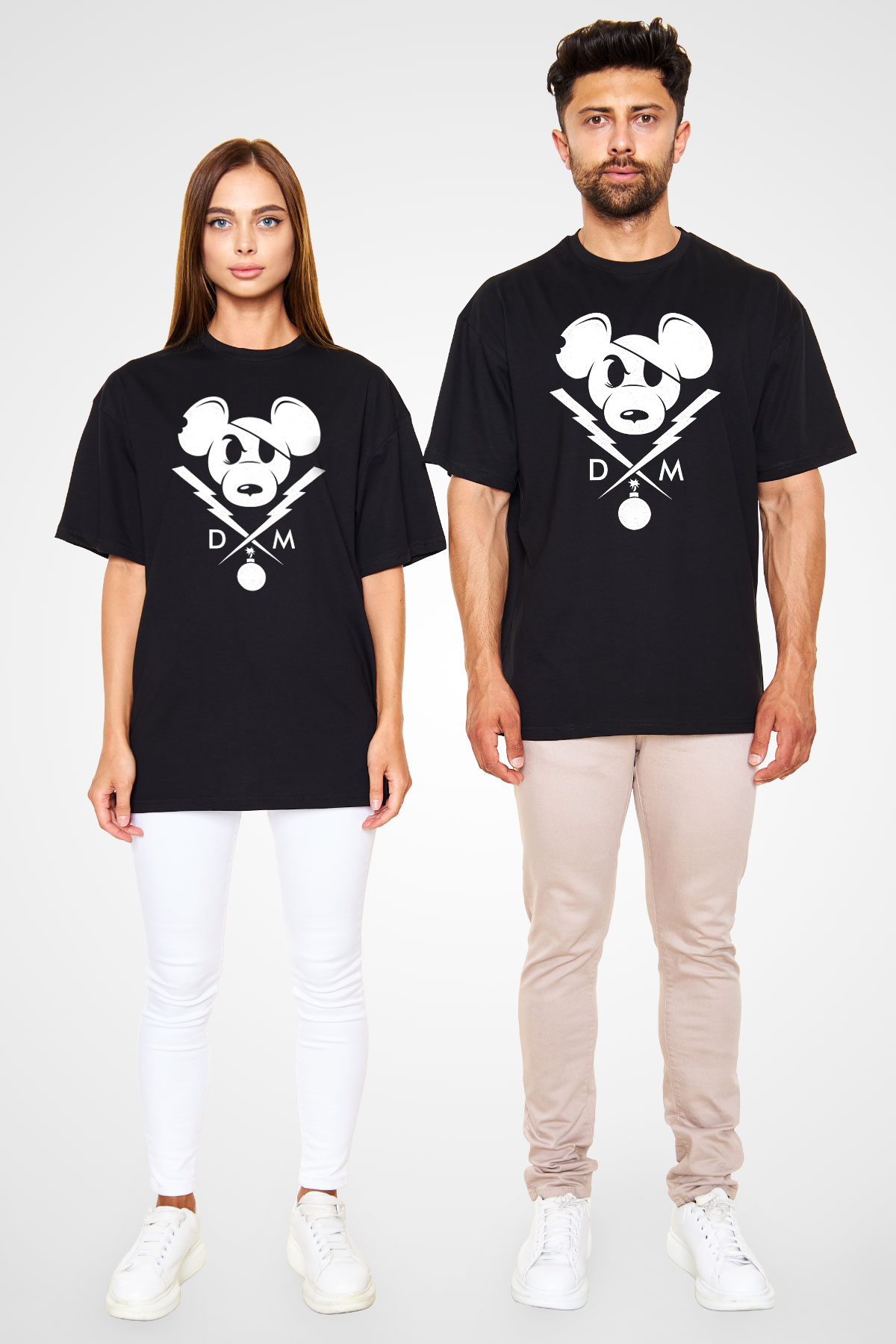 Danger Mouse Siyah Oversize Tişört