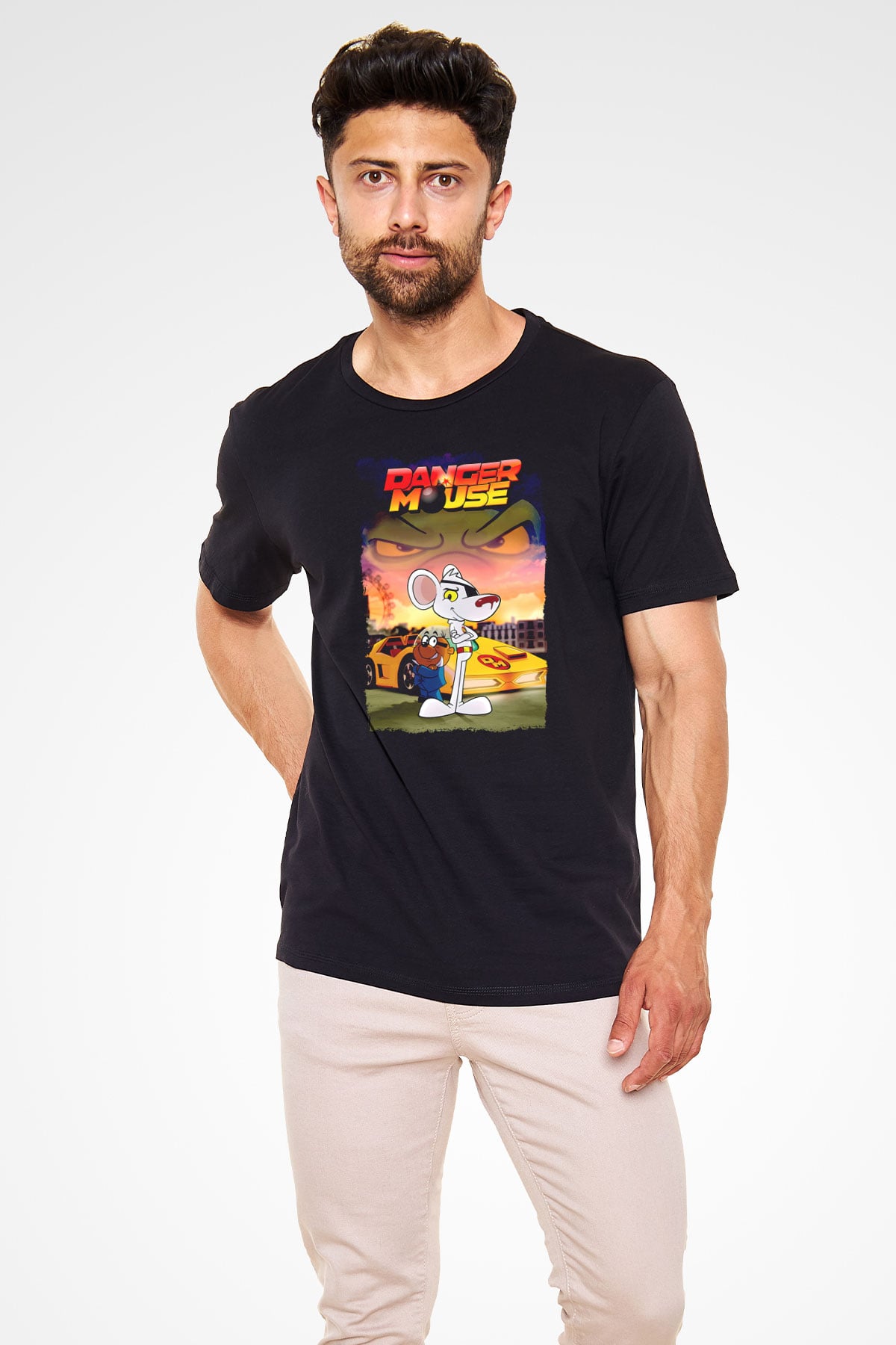 Danger Mouse Siyah Unisex Tişört