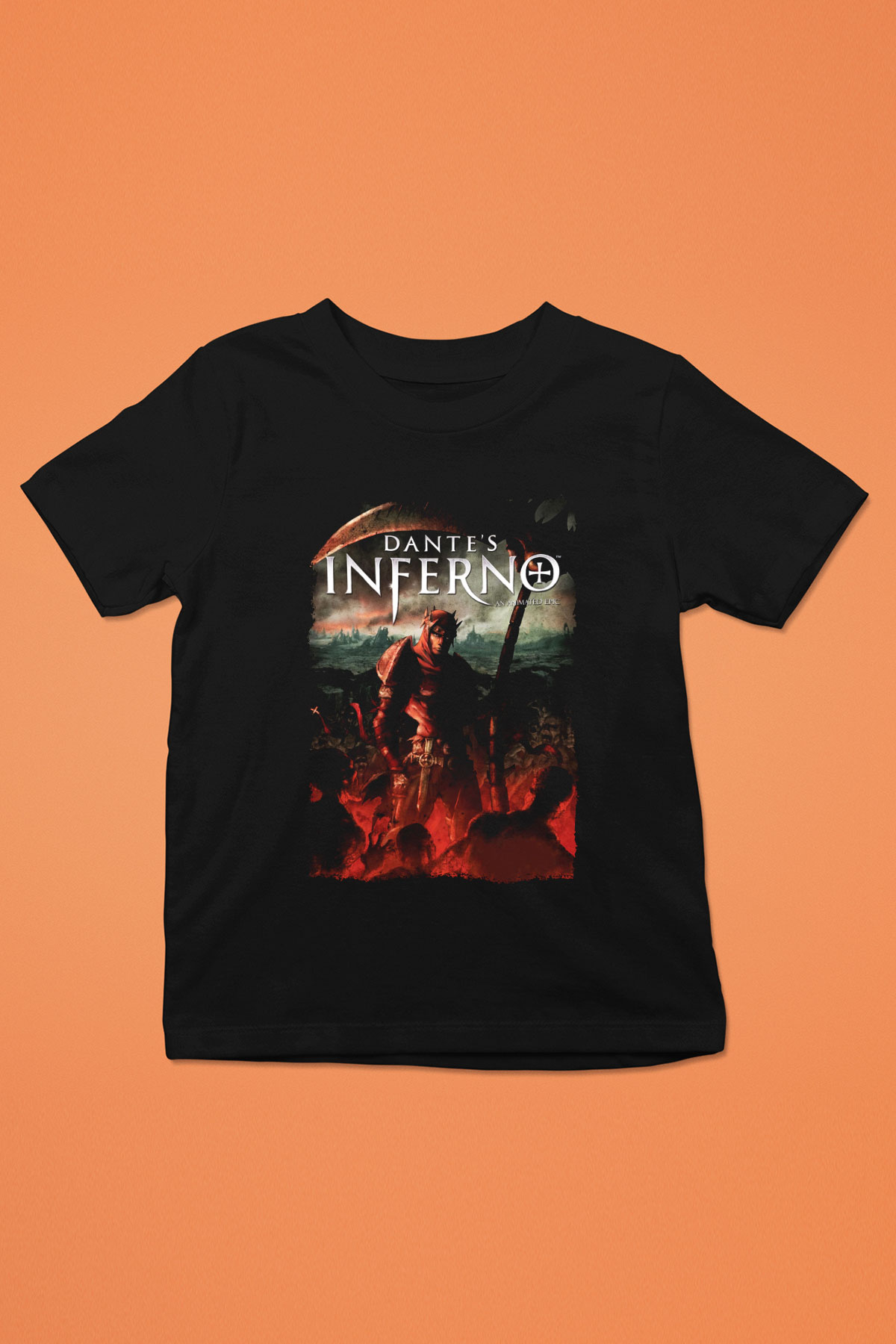 Dantes Inferno Siyah Unisex Çocuk Tişört