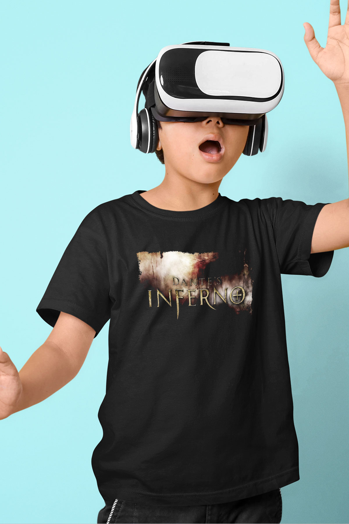Dantes Inferno Siyah Unisex Çocuk Tişört