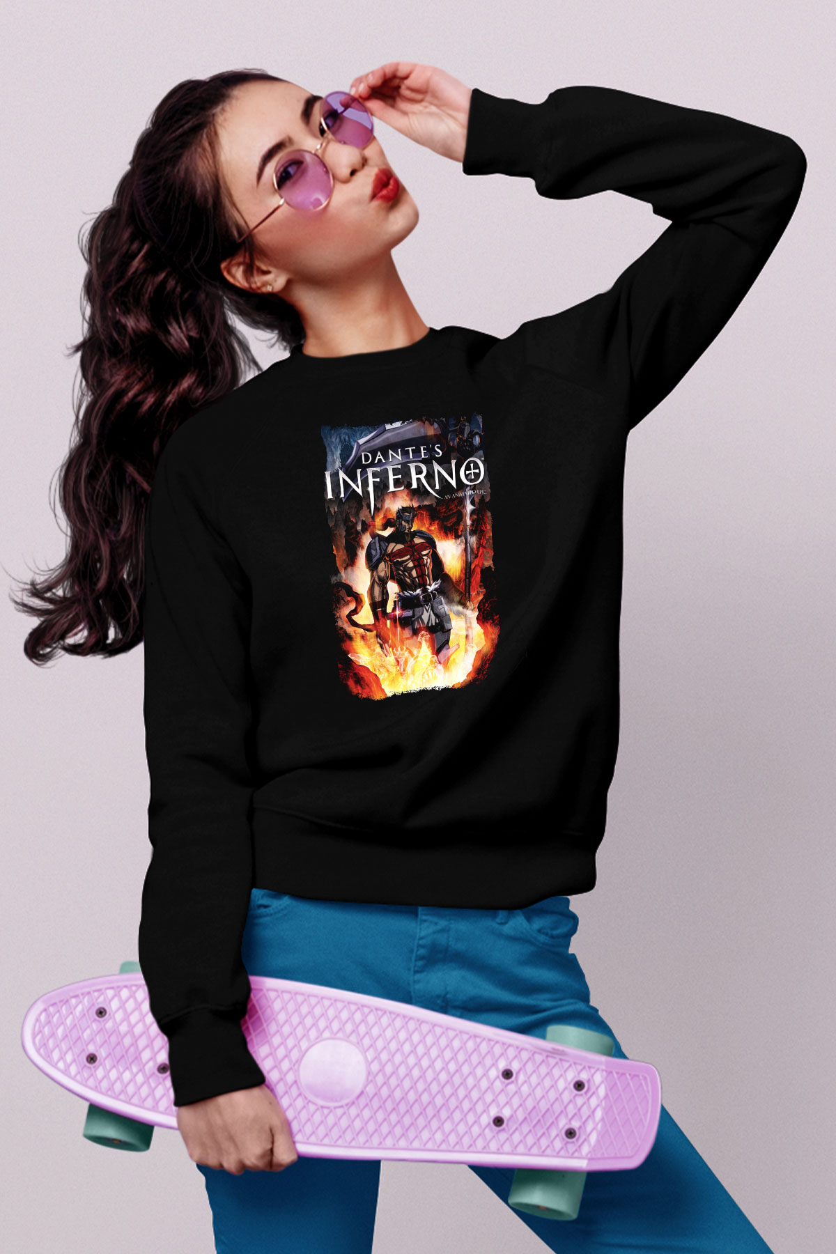 Dantes Inferno Siyah Unisex Sweatshirt