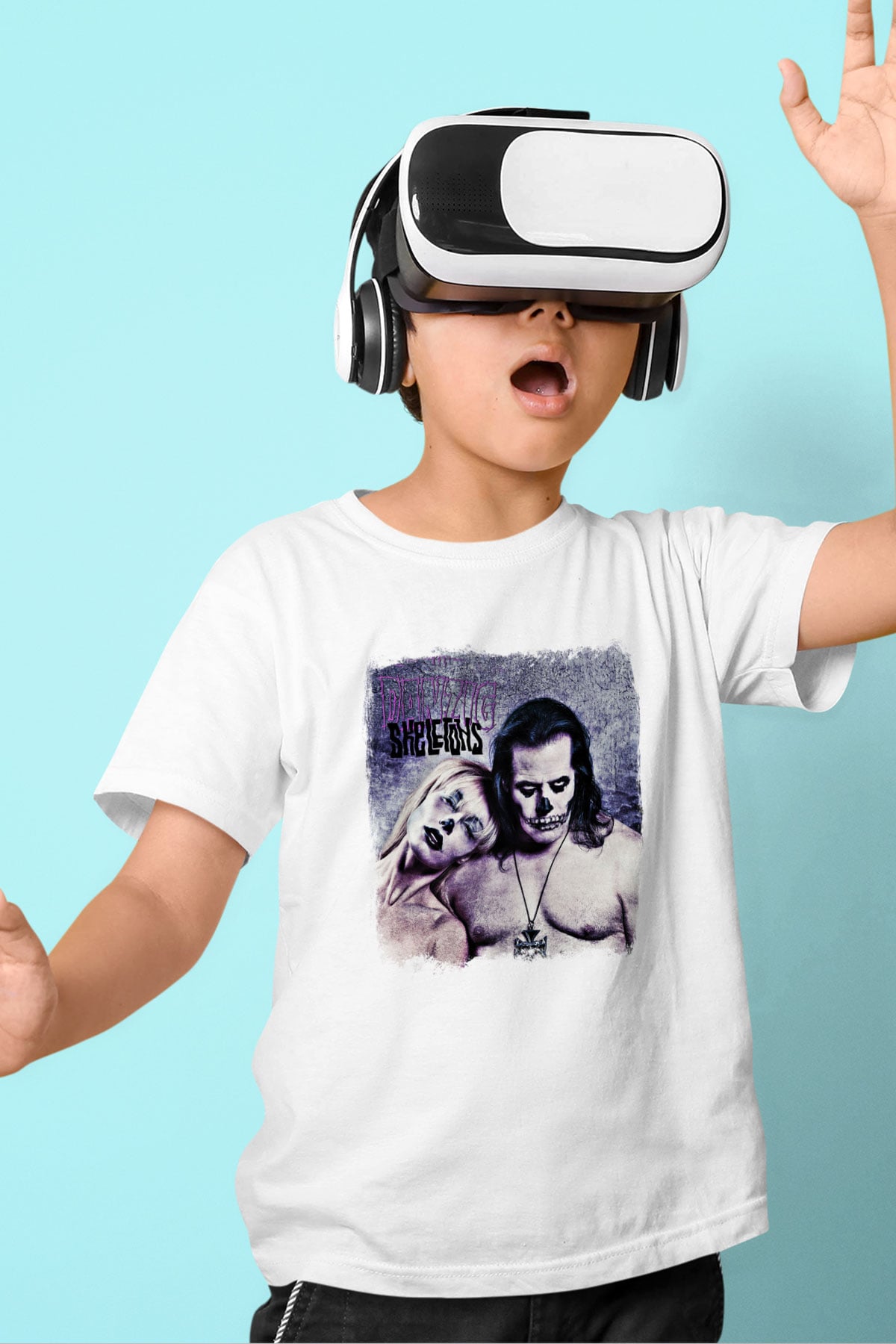 Danzig Baskılı Unisex Beyaz Çocuk Tişört