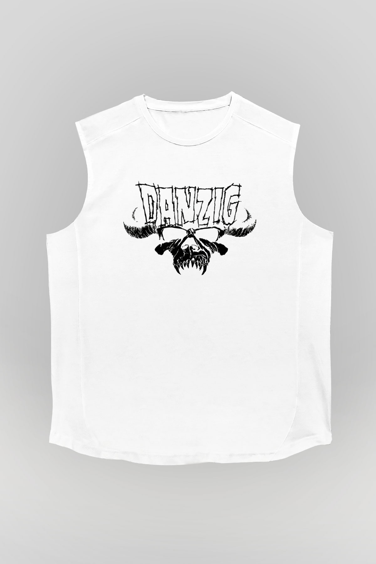 Danzig Beyaz Unisex Kolsuz Tişört
