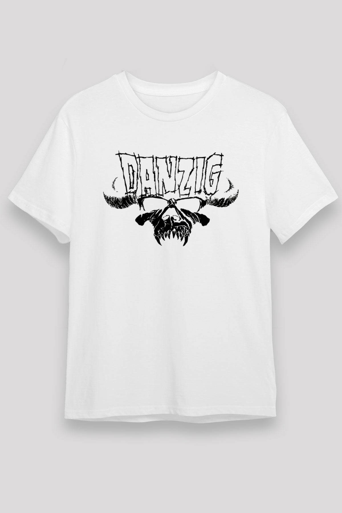 Danzig Beyaz Unisex Tişört T-Shirt - TişörtFabrikası