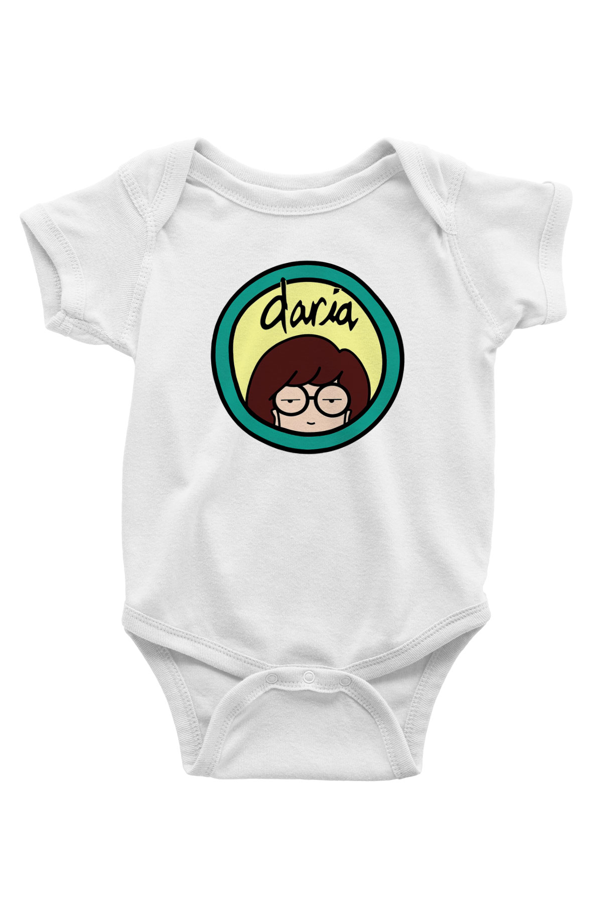 Daria Baskılı Beyaz Unisex Bebek Body - Zıbın