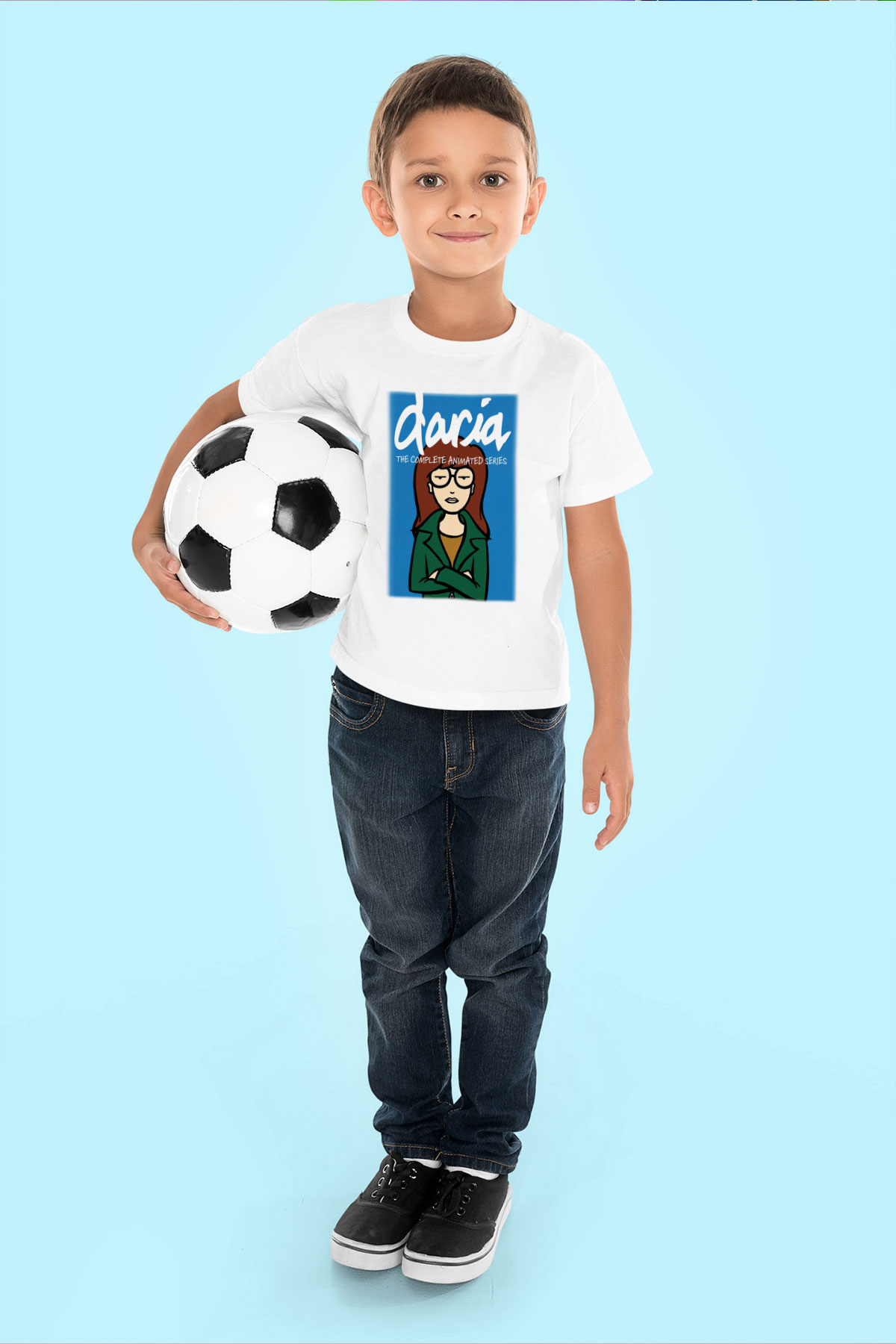 Daria Baskılı Beyaz Unisex Çocuk Tişört