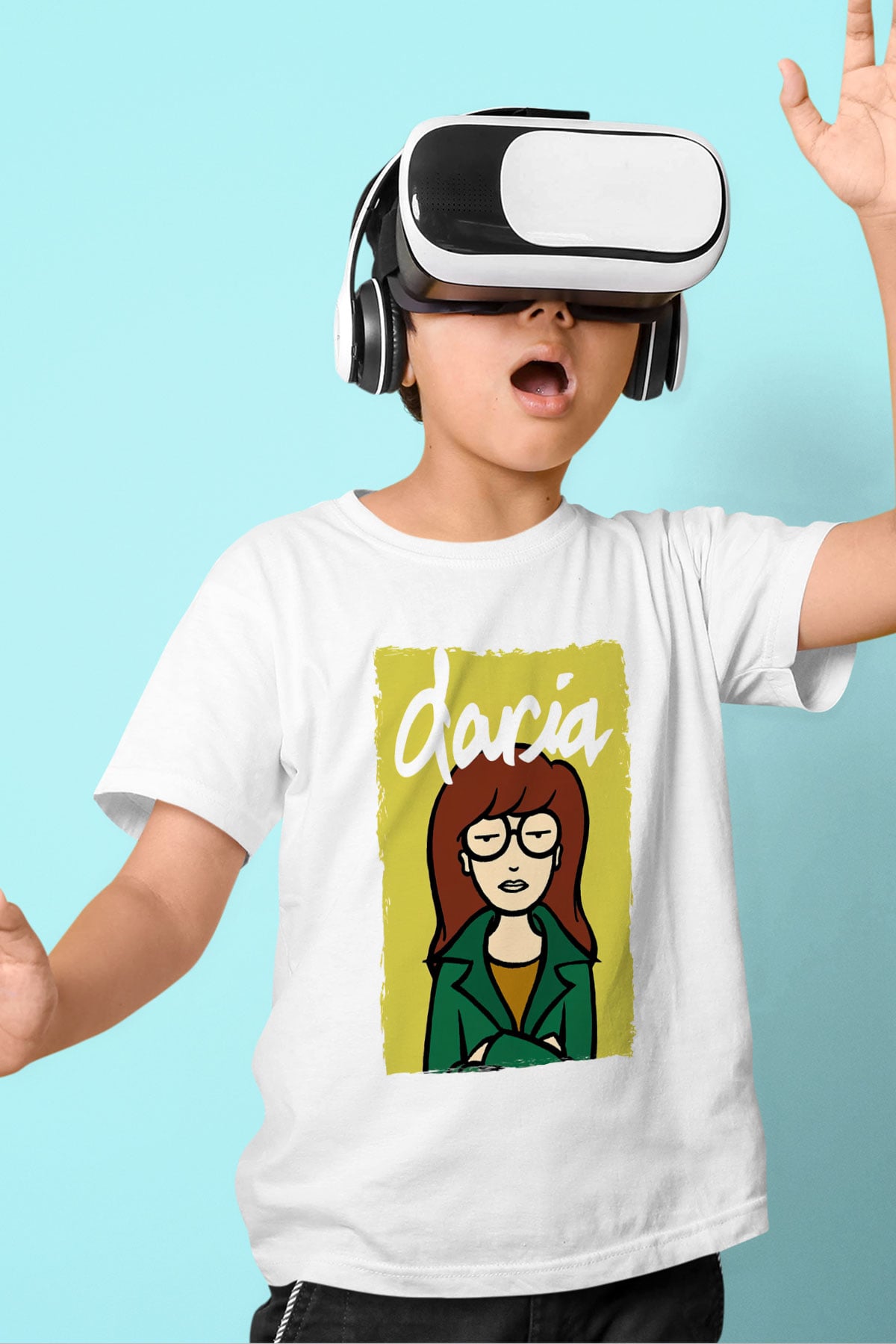 Daria Beyaz Unisex Çocuk Tişört