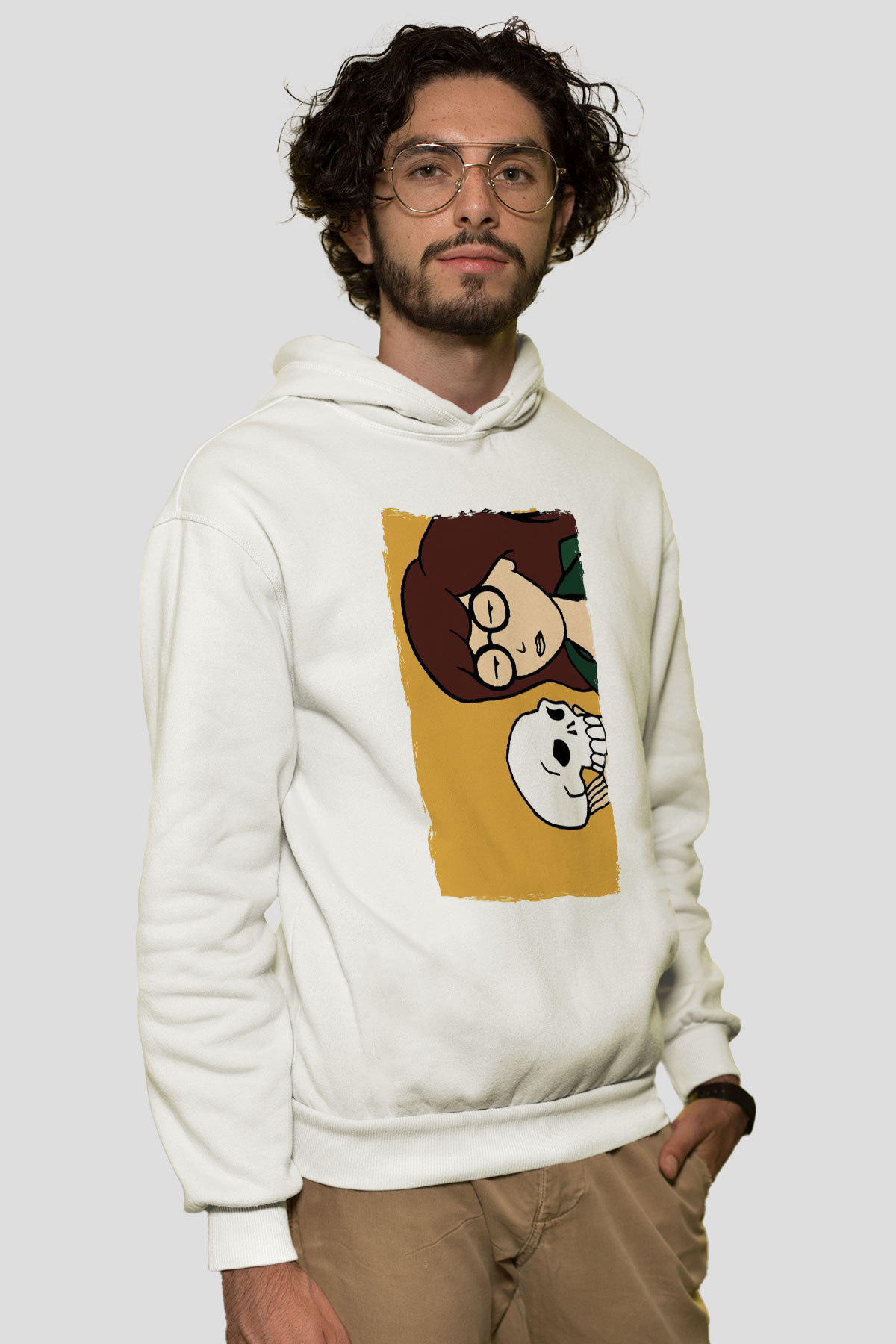 Daria Beyaz Unisex Hoodie