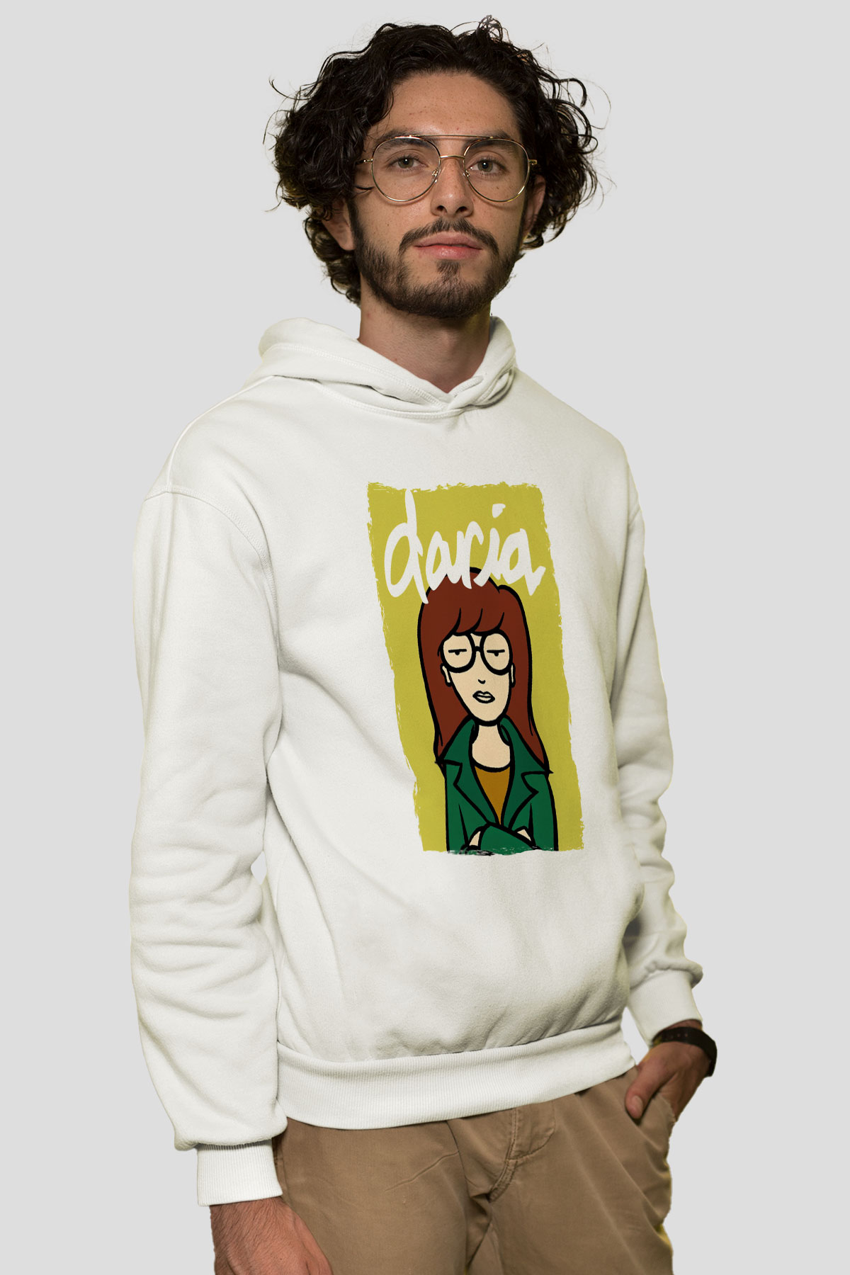 Daria Beyaz Unisex Hoodie
