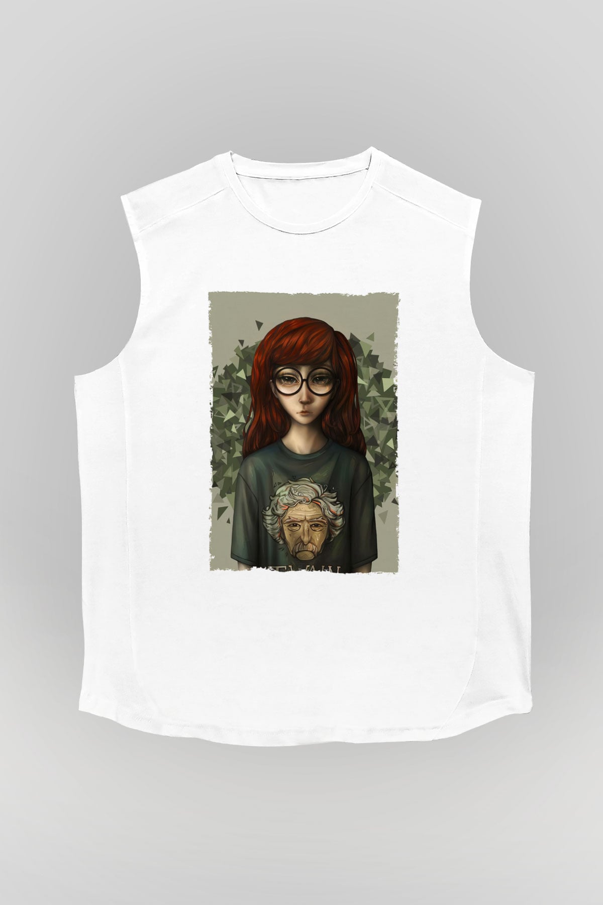Daria Beyaz Unisex Kolsuz Tişört