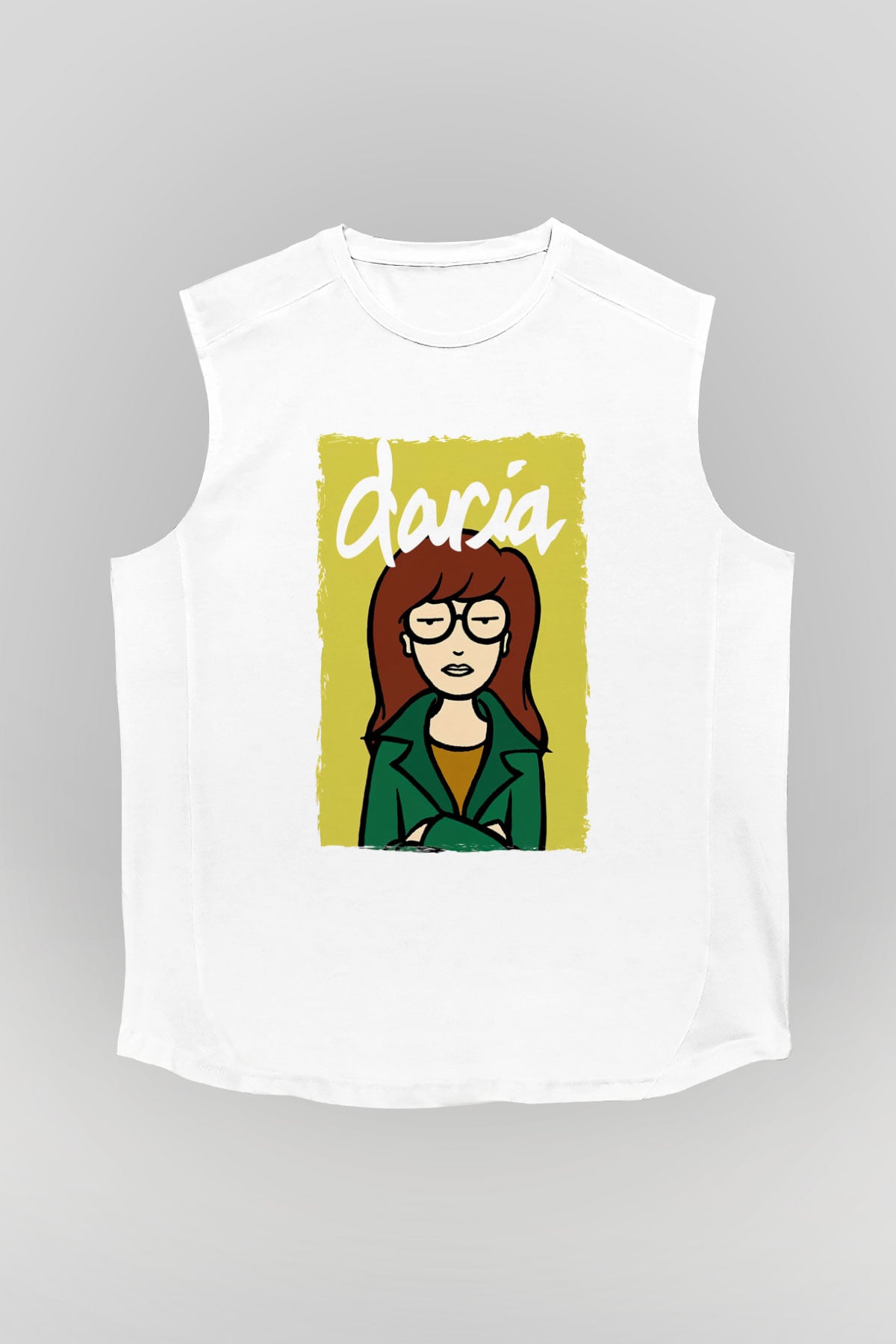 Daria Beyaz Unisex Kolsuz Tişört