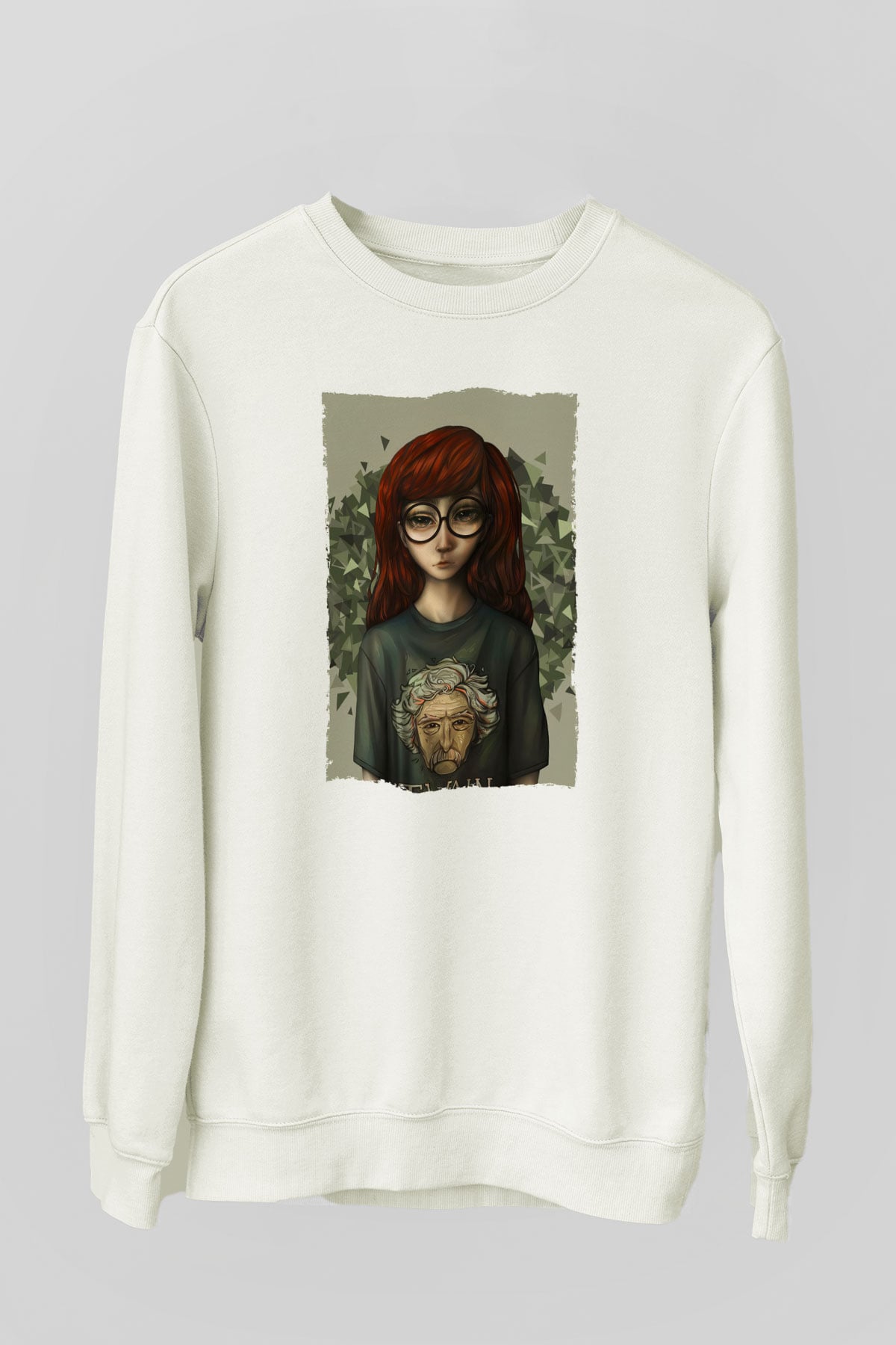 Daria Beyaz Unisex Sweatshirt