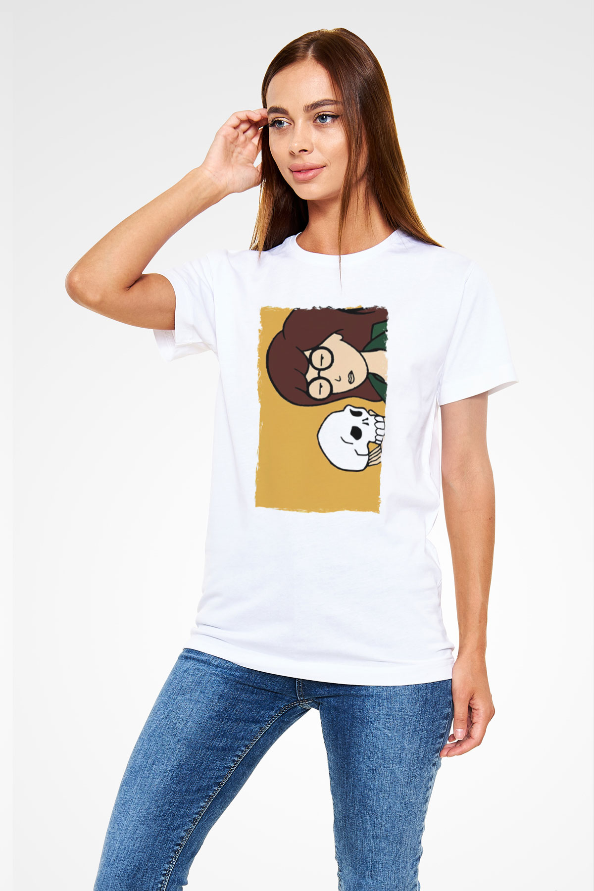 Daria Beyaz Unisex Tişört T-Shirt