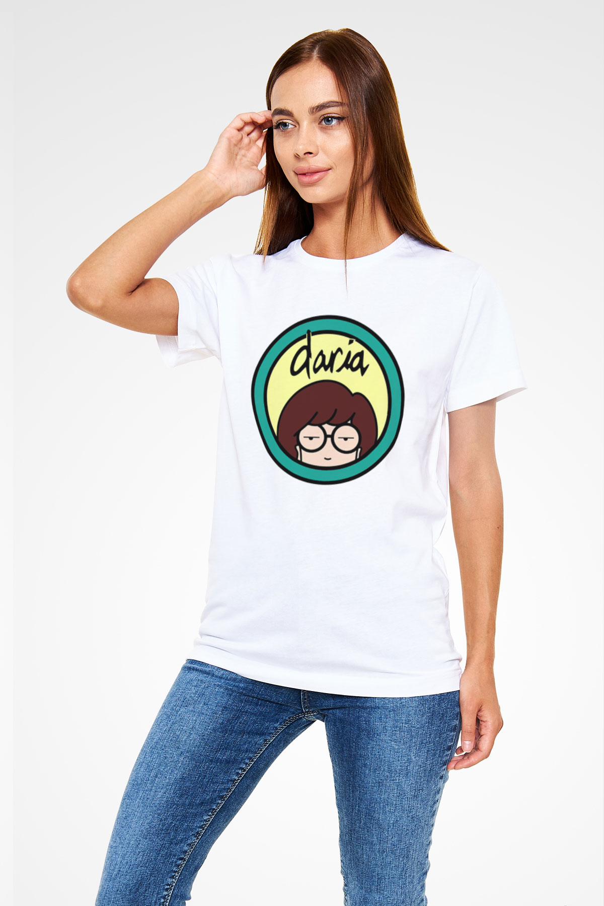 Daria Beyaz Unisex Tişört T-Shirt