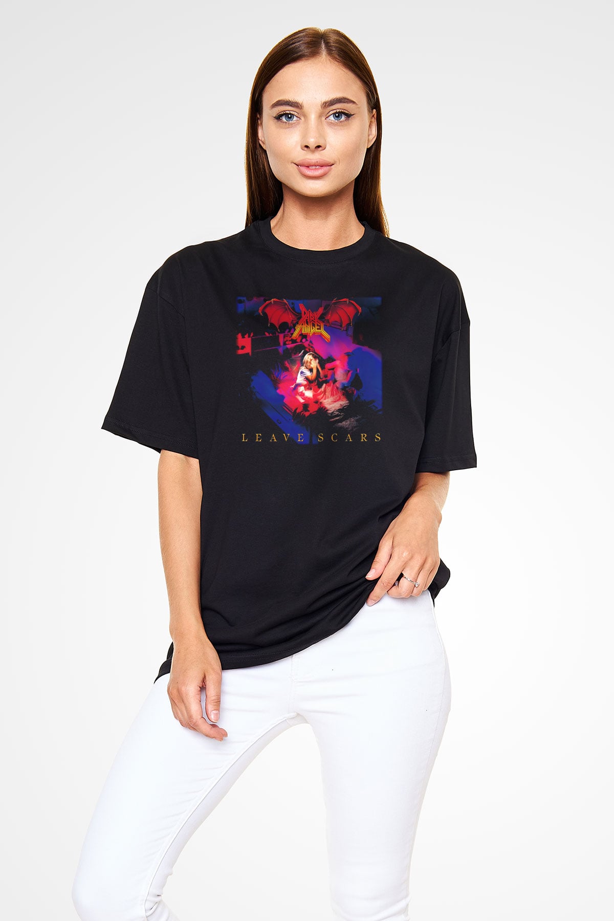 Dark Angel Siyah Unisex Oversize Tişört T-Shirt