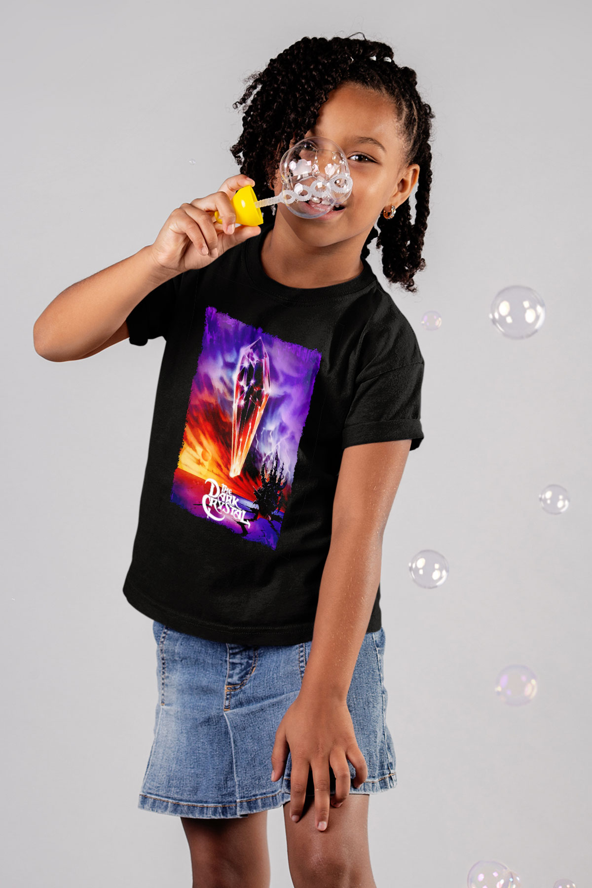 Dark Crystal Siyah Unisex  Çocuk Tişört