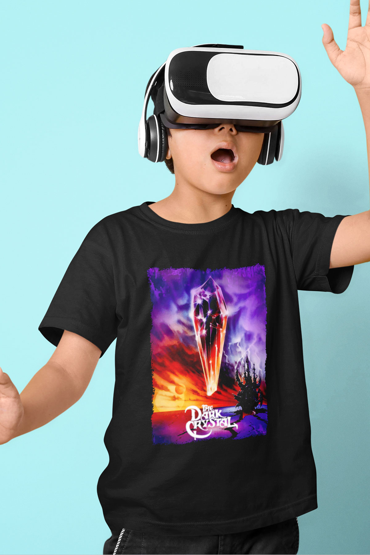 Dark Crystal Siyah Unisex  Çocuk Tişört