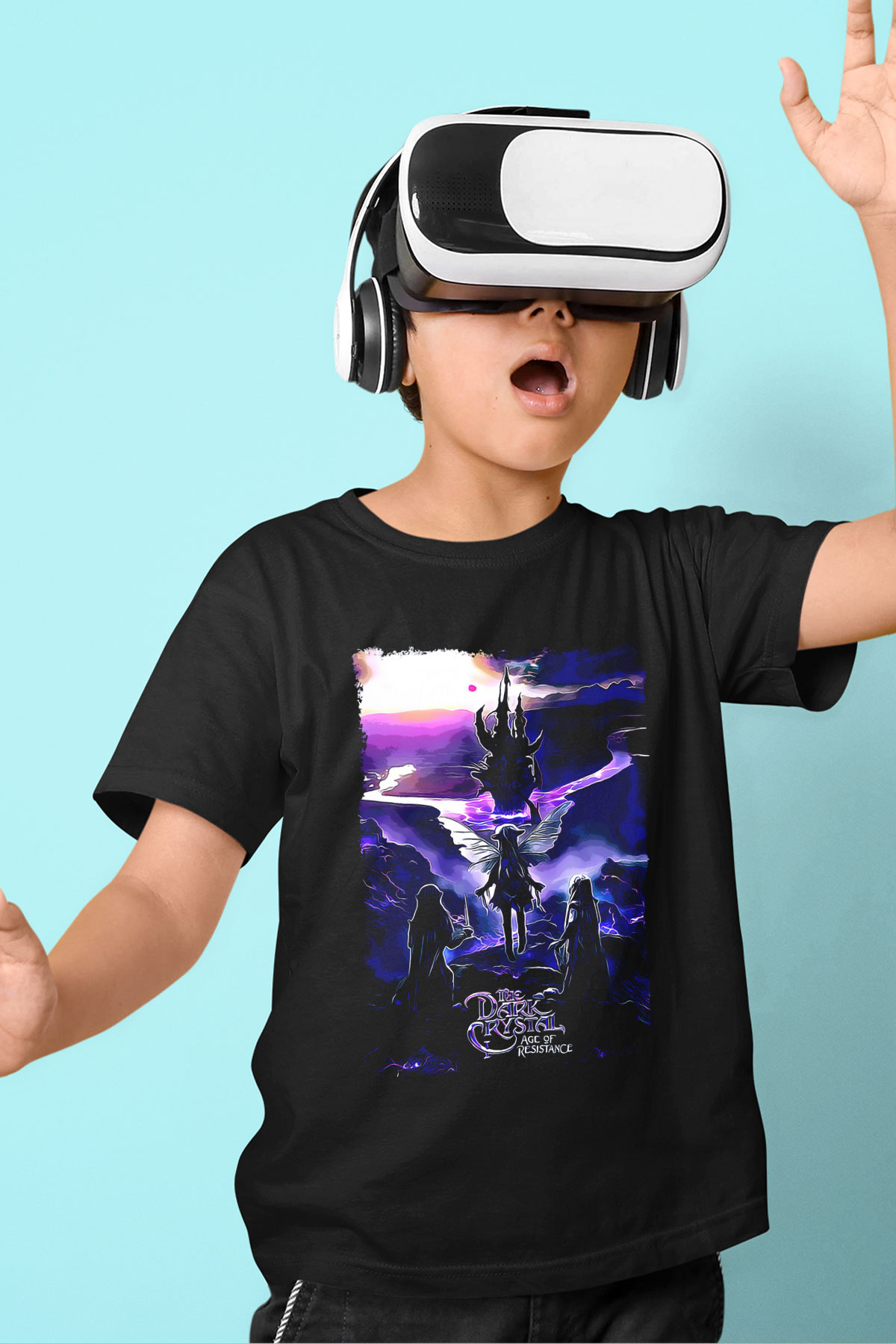 Dark Crystal Siyah Unisex  Çocuk Tişört