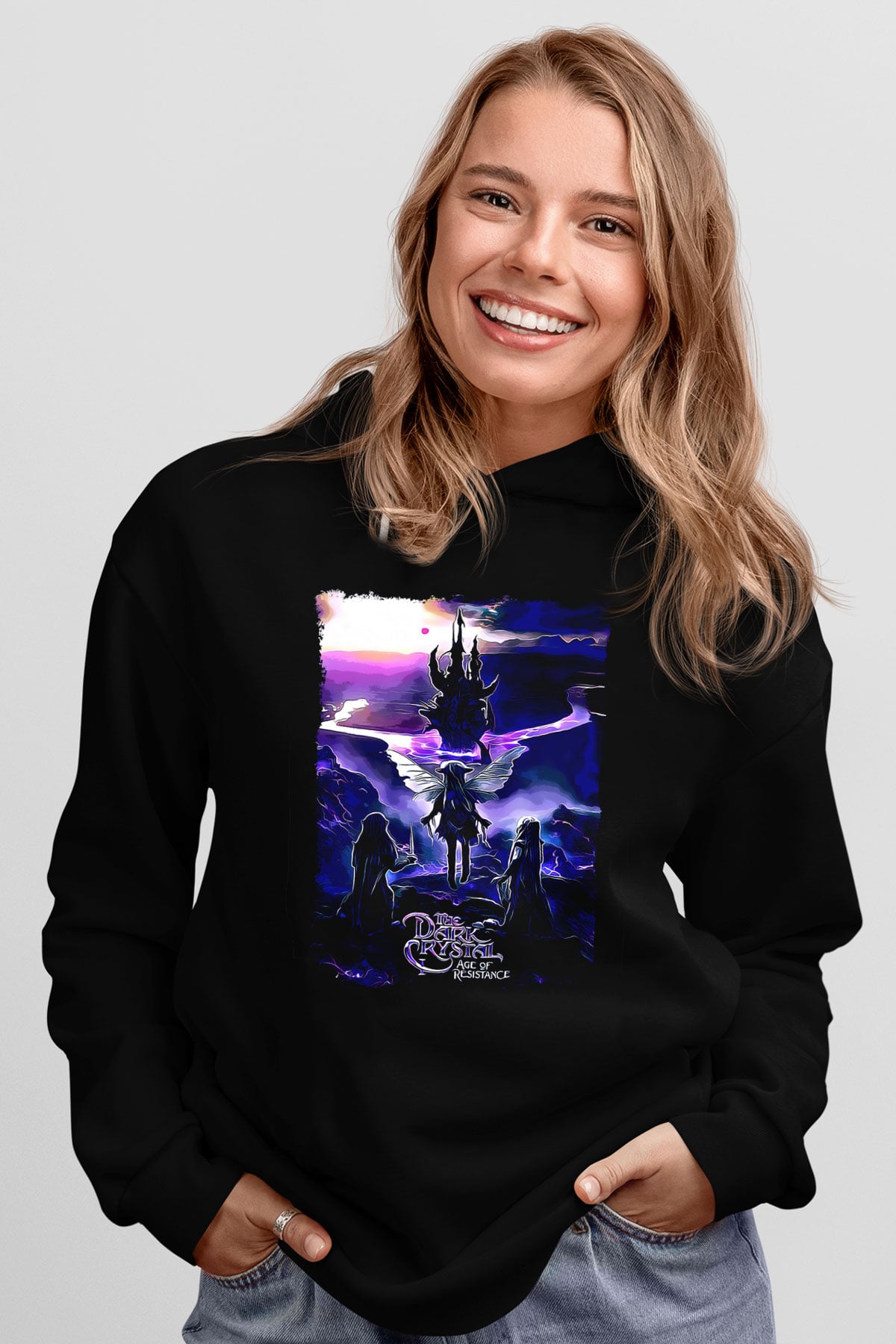 Dark Crystal Siyah Unisex Hoodie