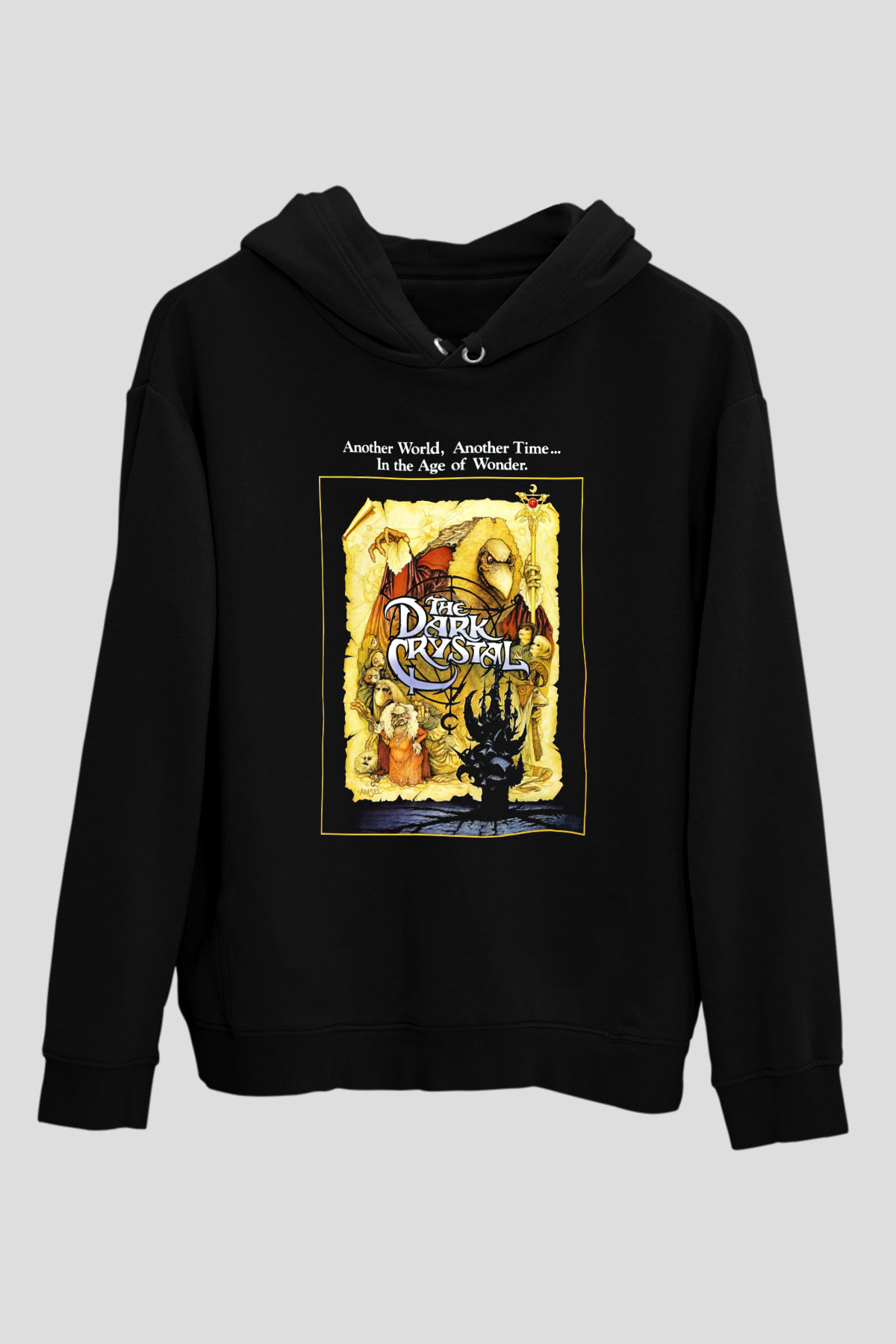 Dark Crystal Siyah Unisex Kapüşonlu Sweatshirt