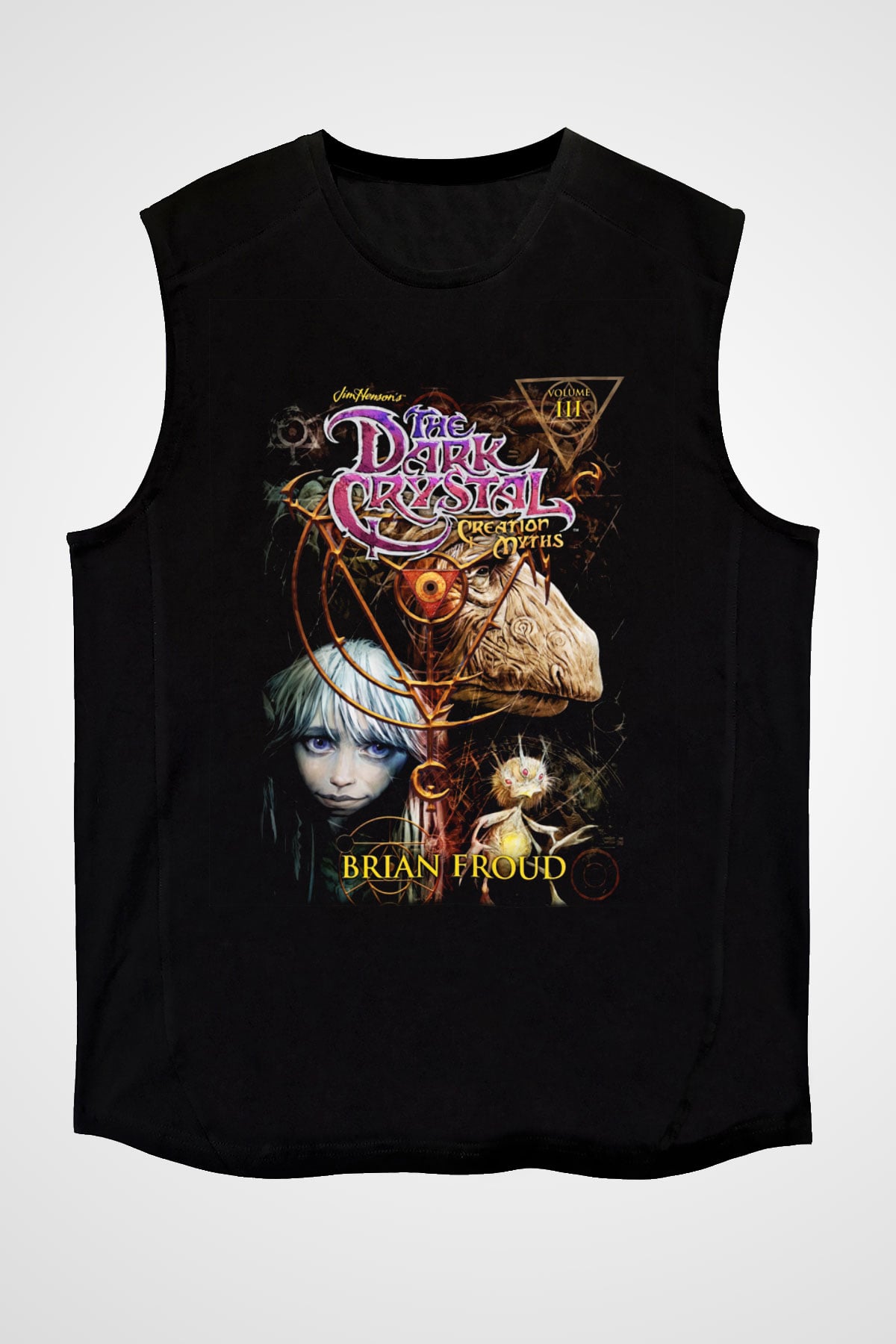 Dark Crystal Siyah Unisex Kolsuz Tişört