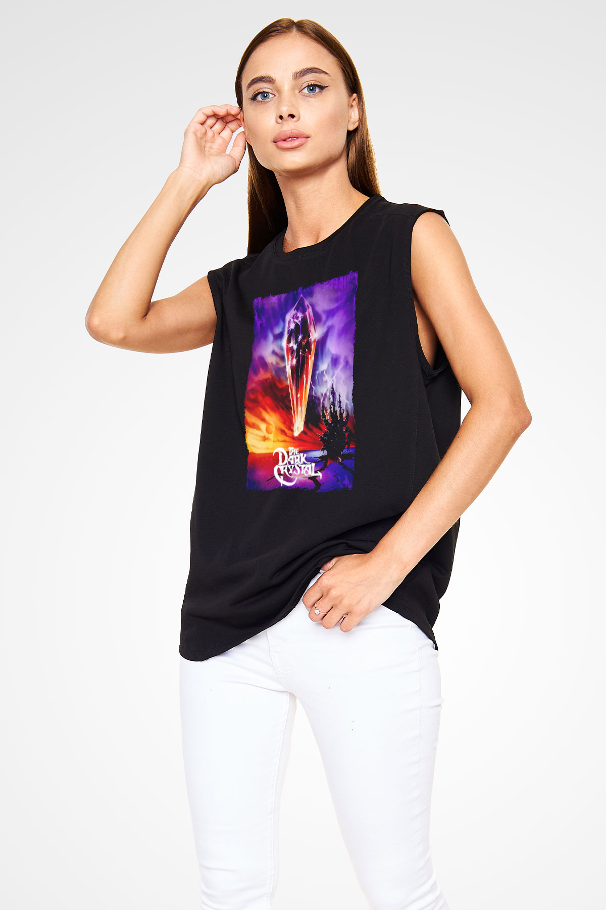 Dark Crystal Siyah Unisex  Kolsuz Tişört