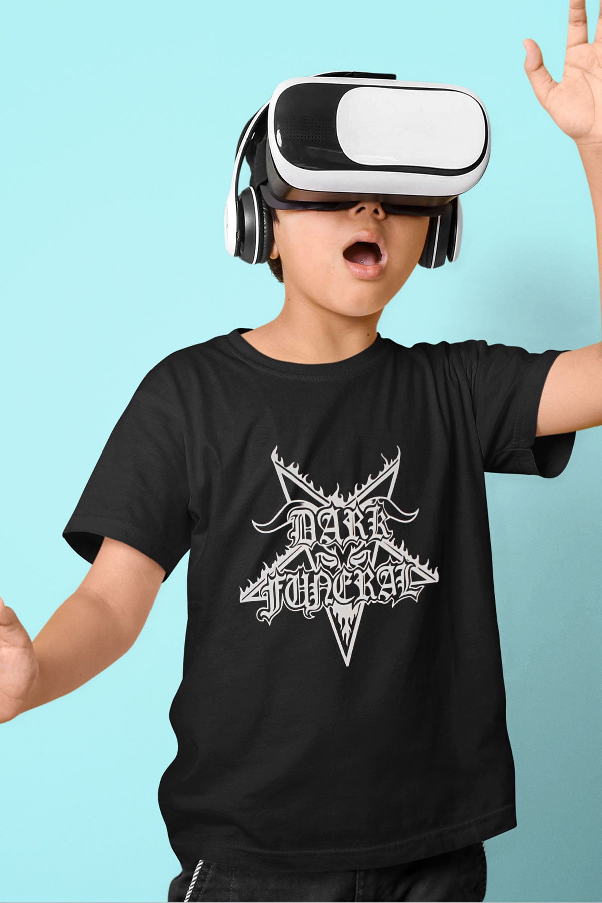 Dark Funeral Baskılı Unisex Siyah Çocuk Tişört - Tshirt