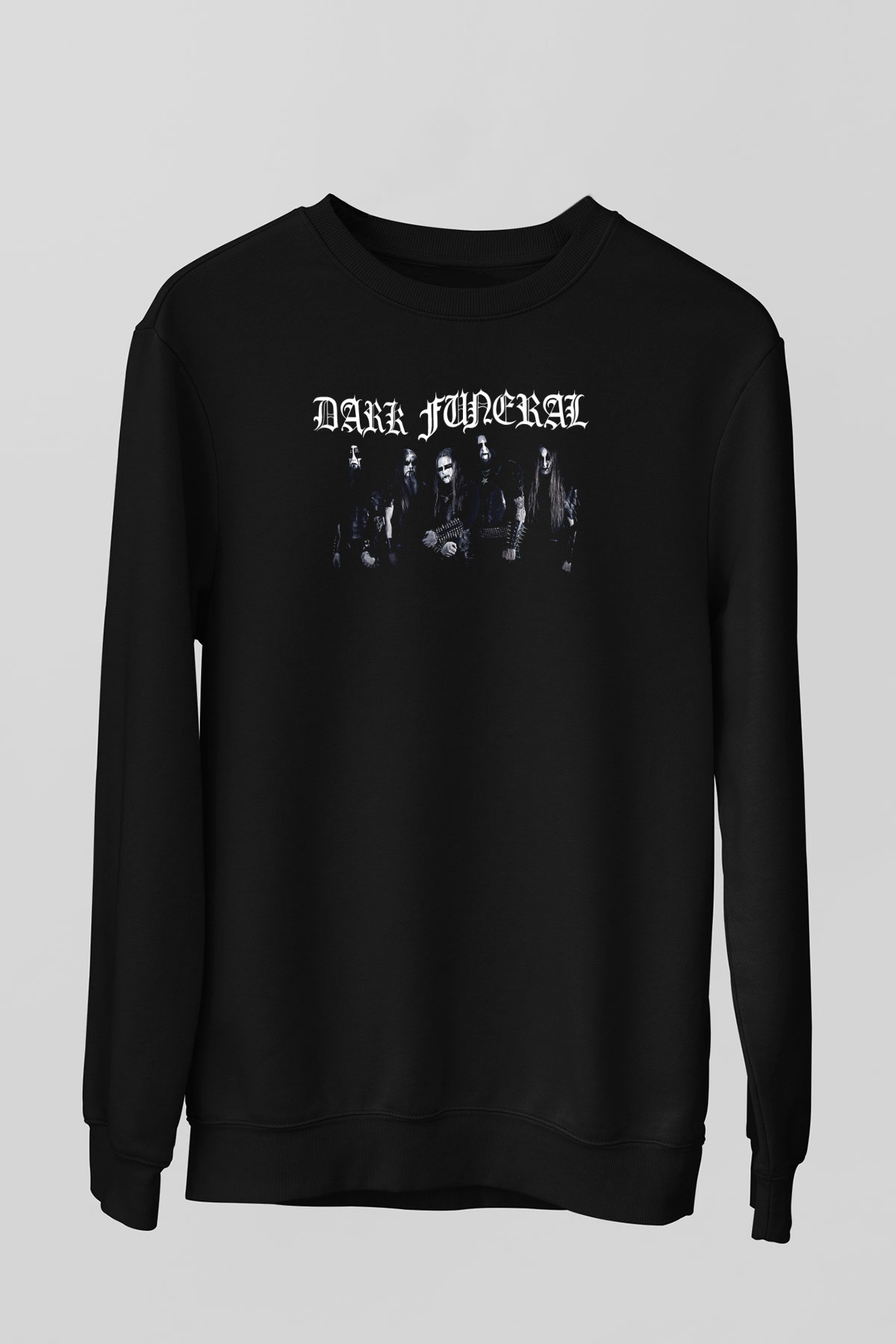 Dark Funeral Baskılı Unisex Siyah Sweatshirt