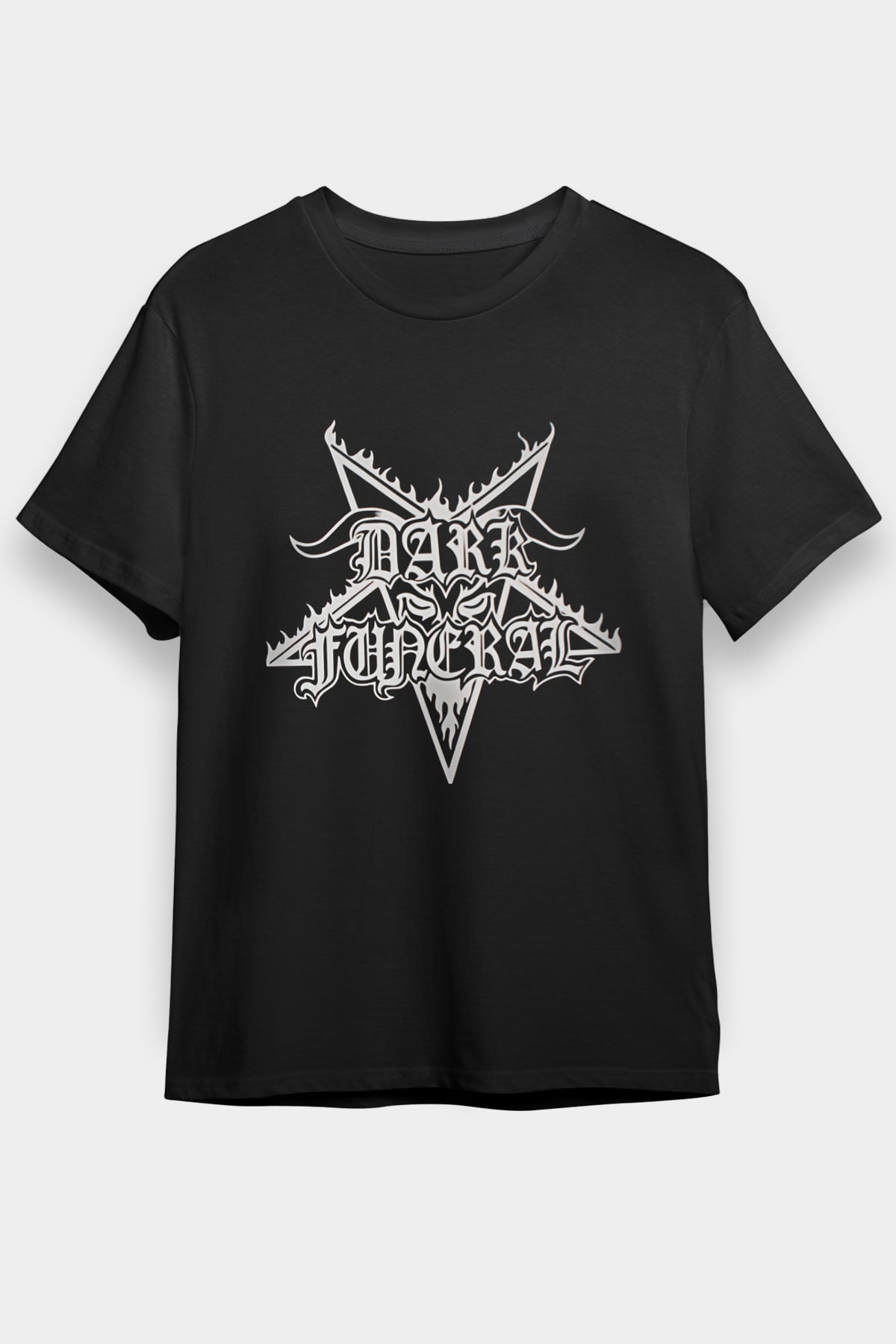 Dark Funeral Baskılı Unisex Siyah Tişört - Tshirt