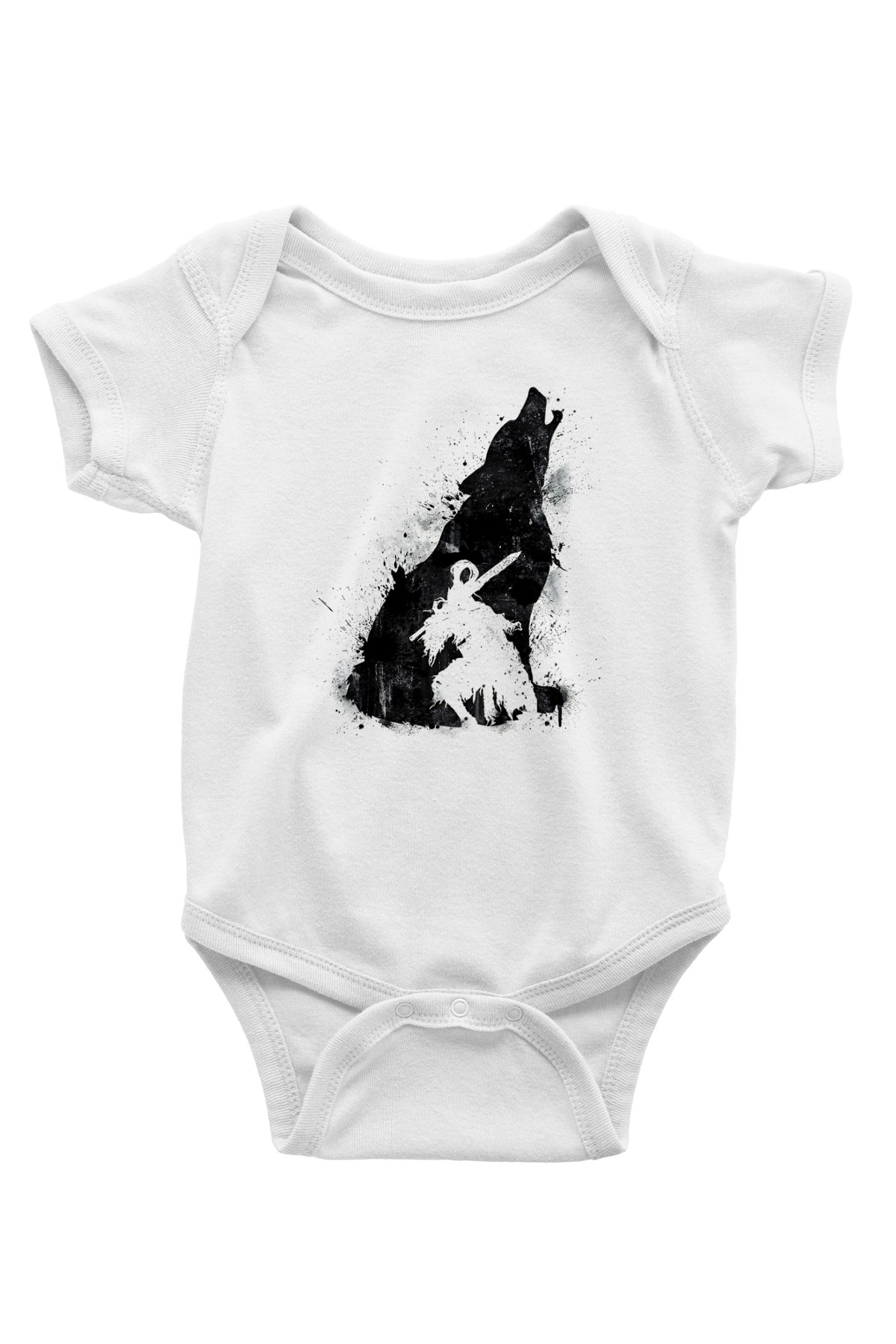 Dark Souls Baskılı Beyaz Unisex Bebek Body - Zıbın