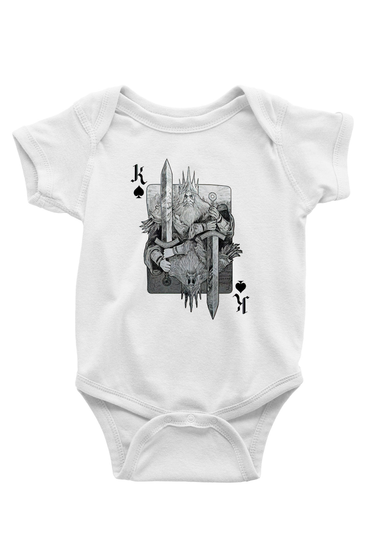Dark Souls Baskılı Beyaz Unisex Bebek Body - Zıbın
