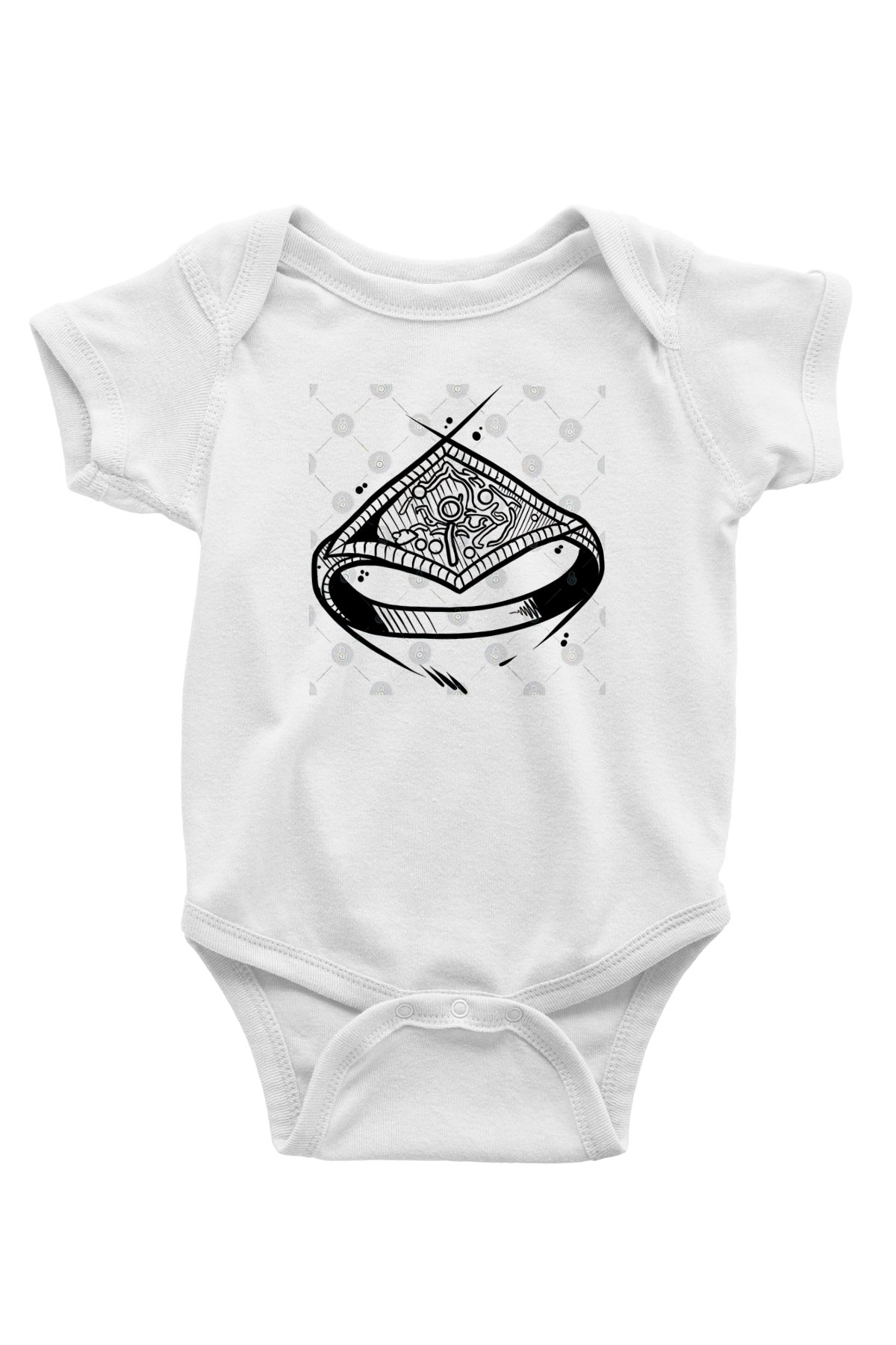 Dark Souls Baskılı Beyaz Unisex Bebek Body - Zıbın
