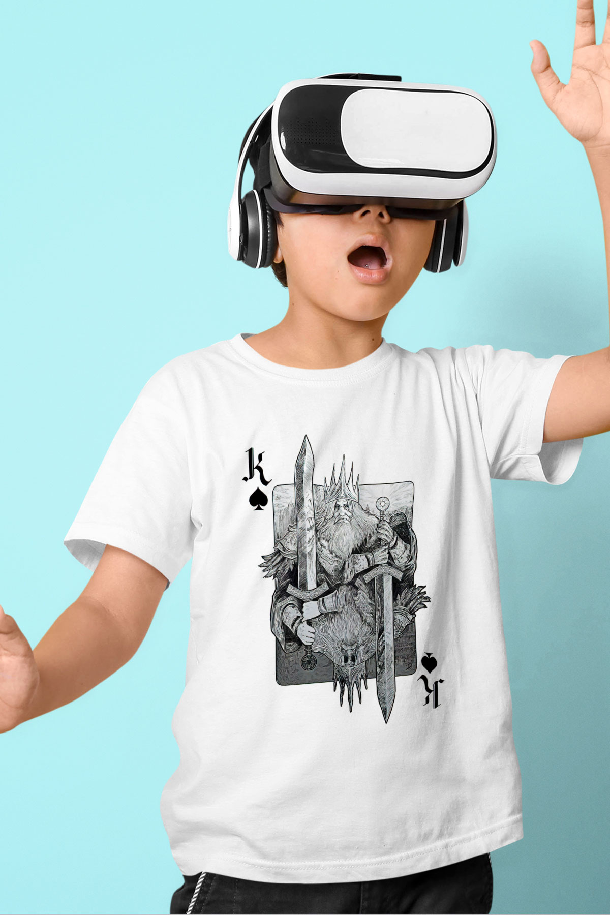 Dark Souls Baskılı Beyaz Unisex Beyaz Çocuk Tişört - Tshirt
