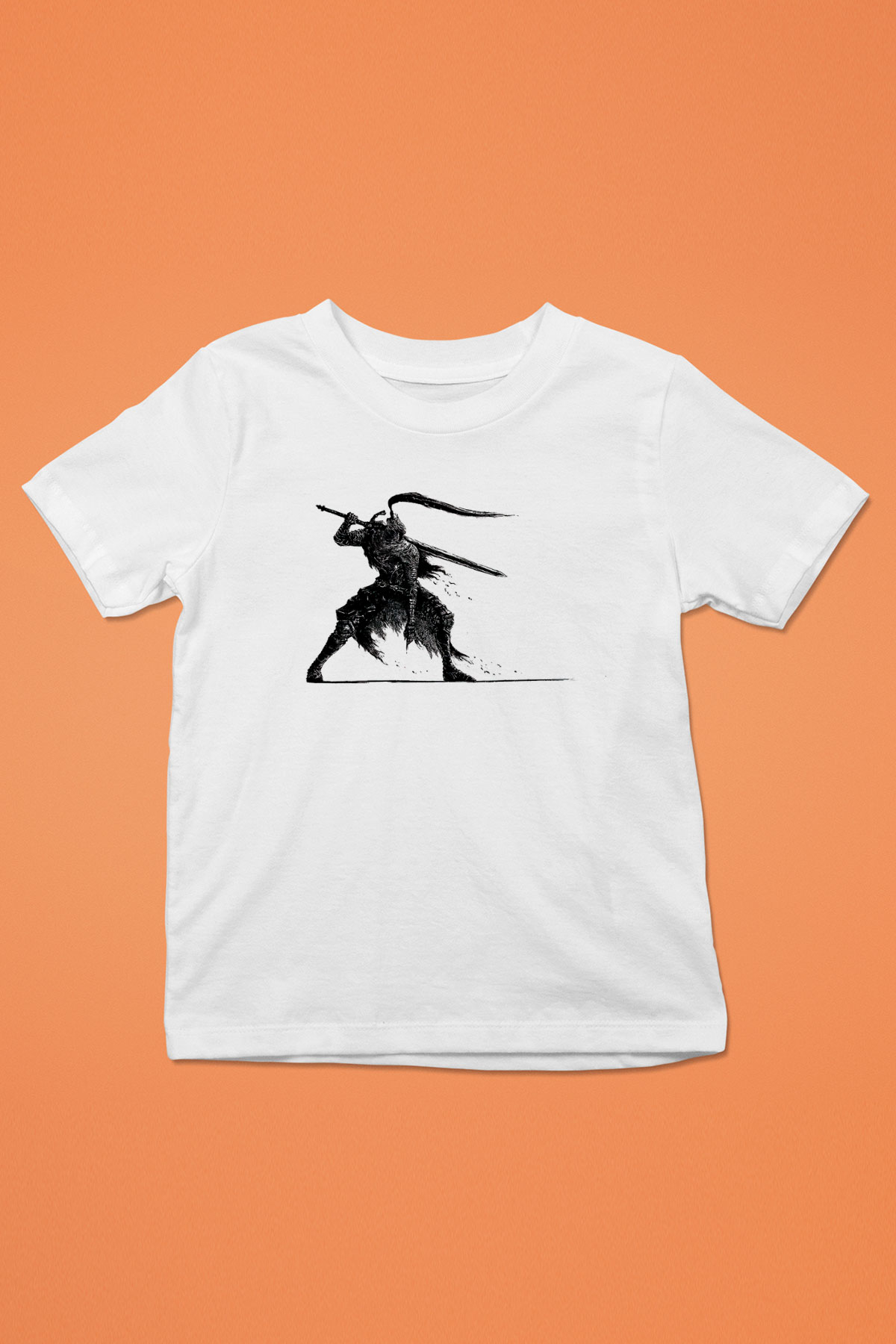 Dark Souls Baskılı Beyaz Unisex Beyaz Çocuk Tişört - Tshirt