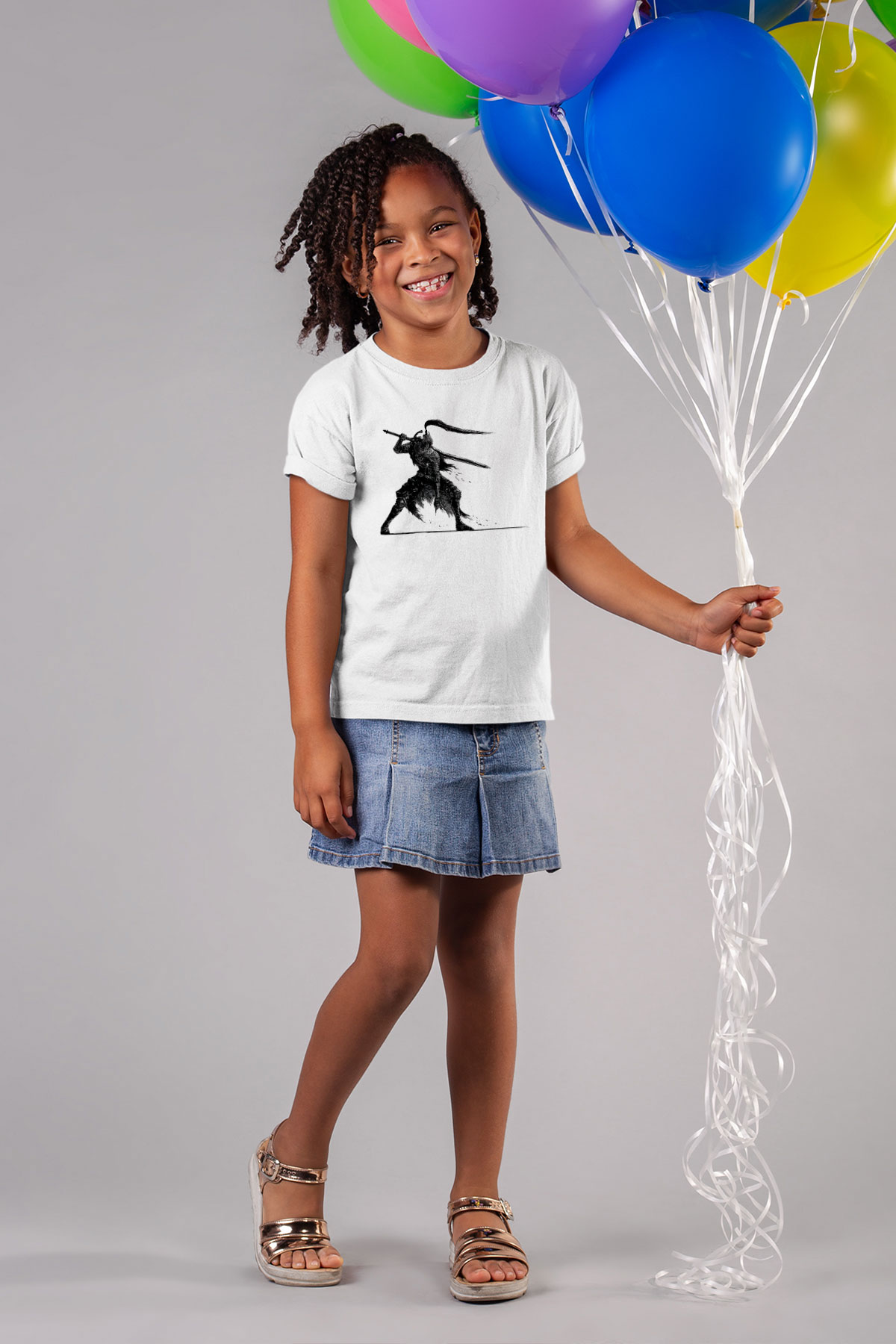Dark Souls Baskılı Beyaz Unisex Beyaz Çocuk Tişört - Tshirt