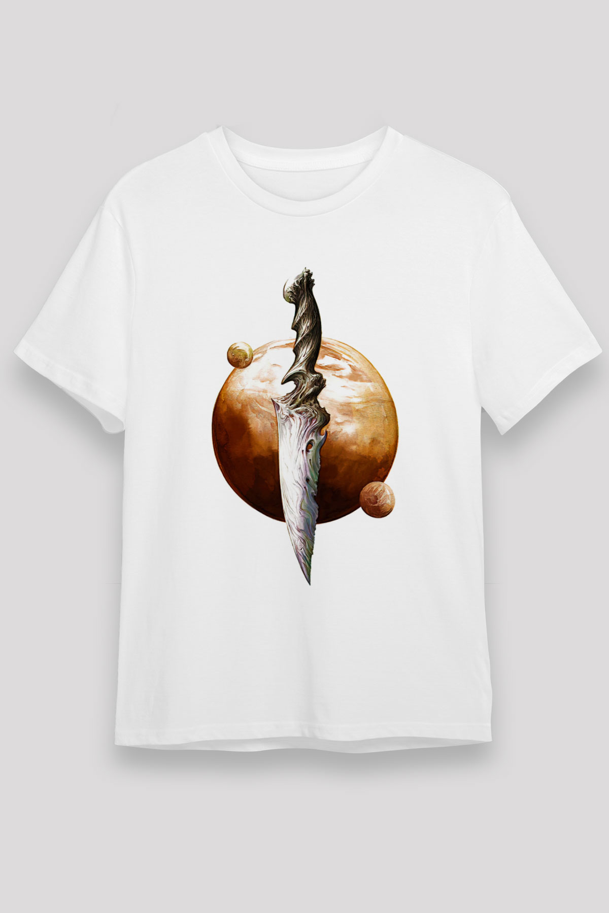 Dark Souls Baskılı Unisex Beyaz Tişört - Tshirt