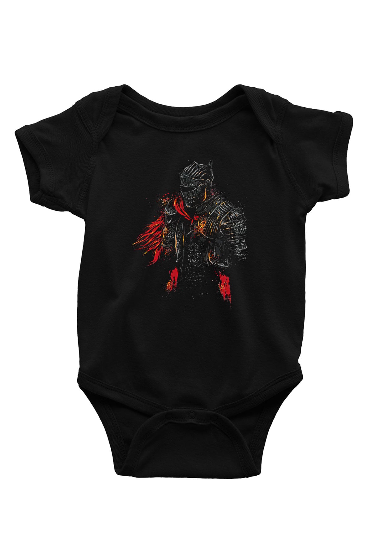 Dark Souls Baskılı Unisex Siyah Bebek Body - Zıbın