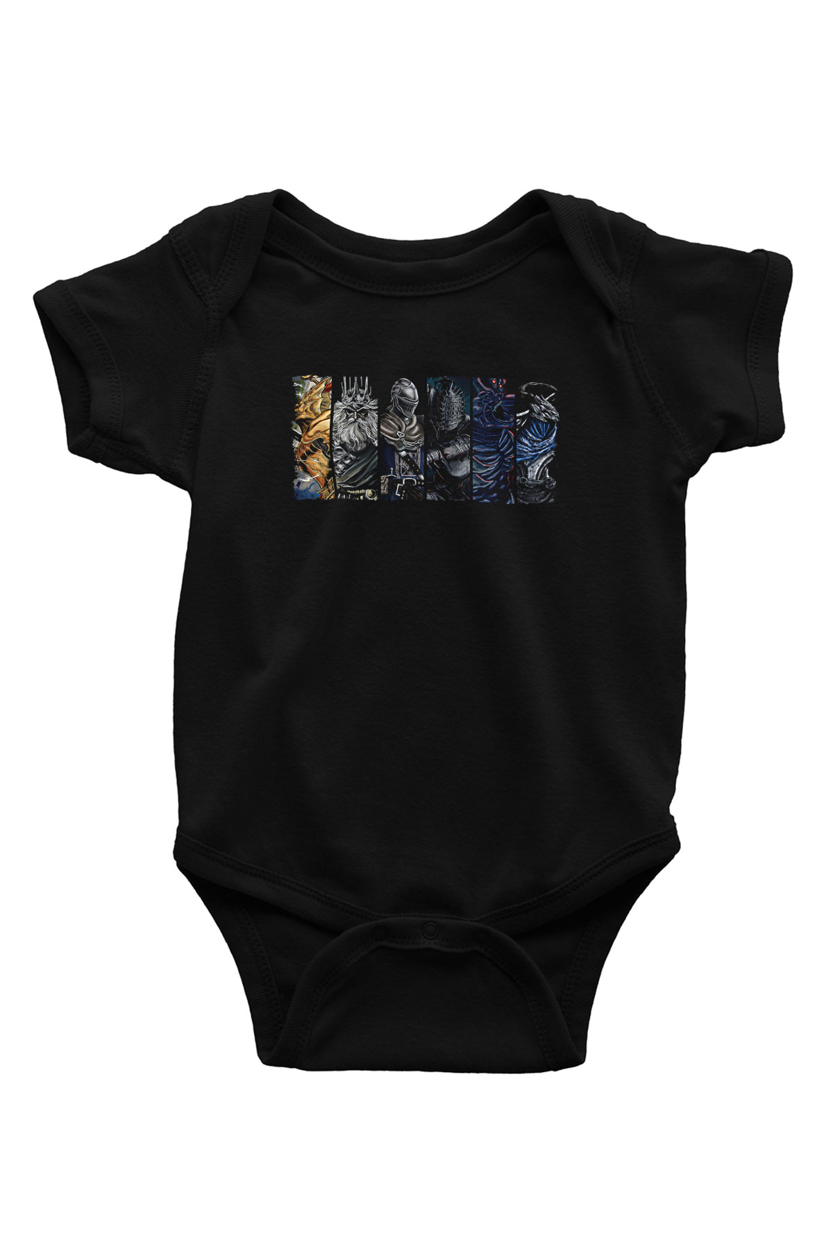 Dark Souls Baskılı Unisex Siyah Bebek Body - Zıbın