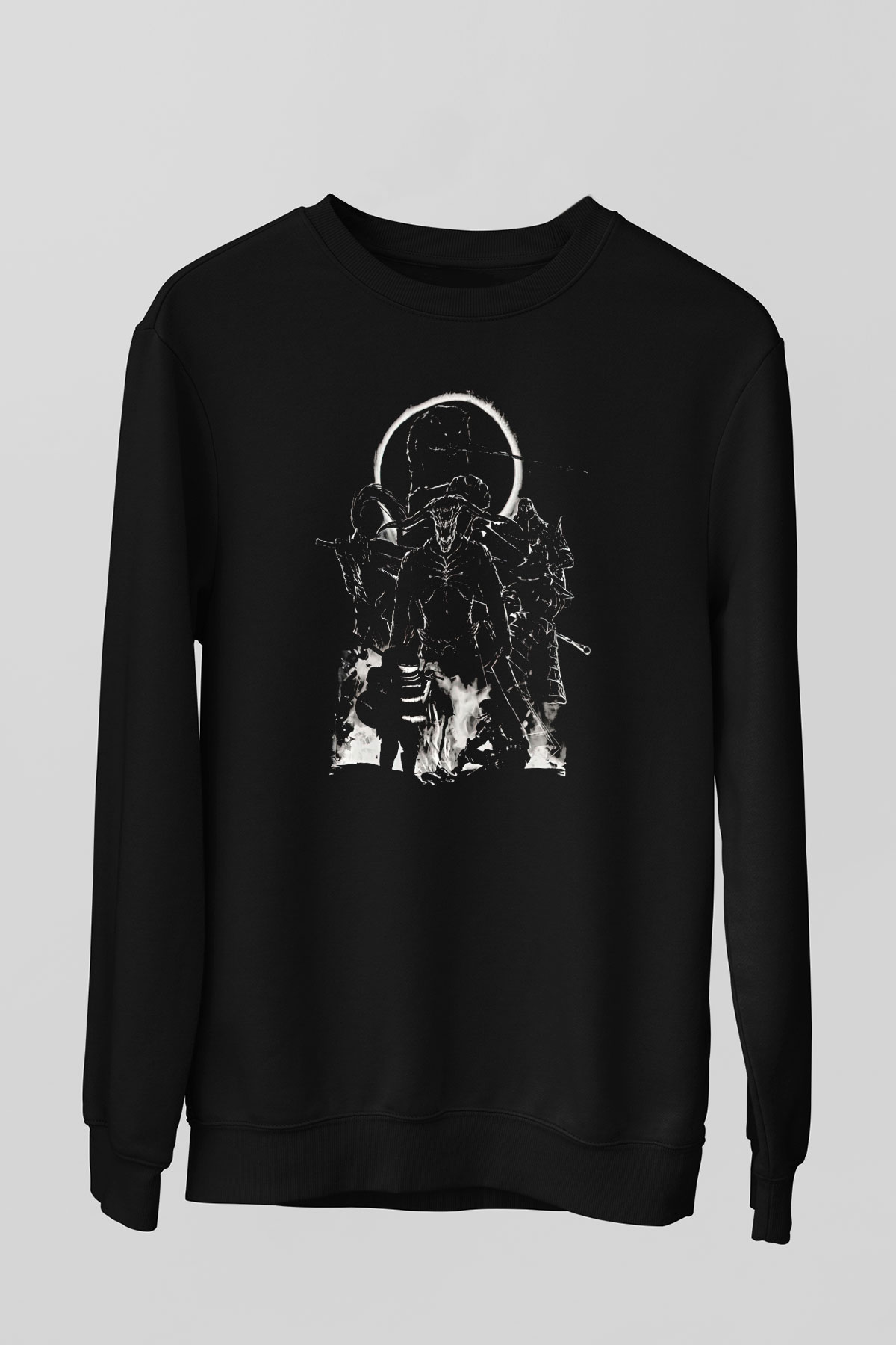 Dark Souls Baskılı Unisex Siyah Sweatshirt