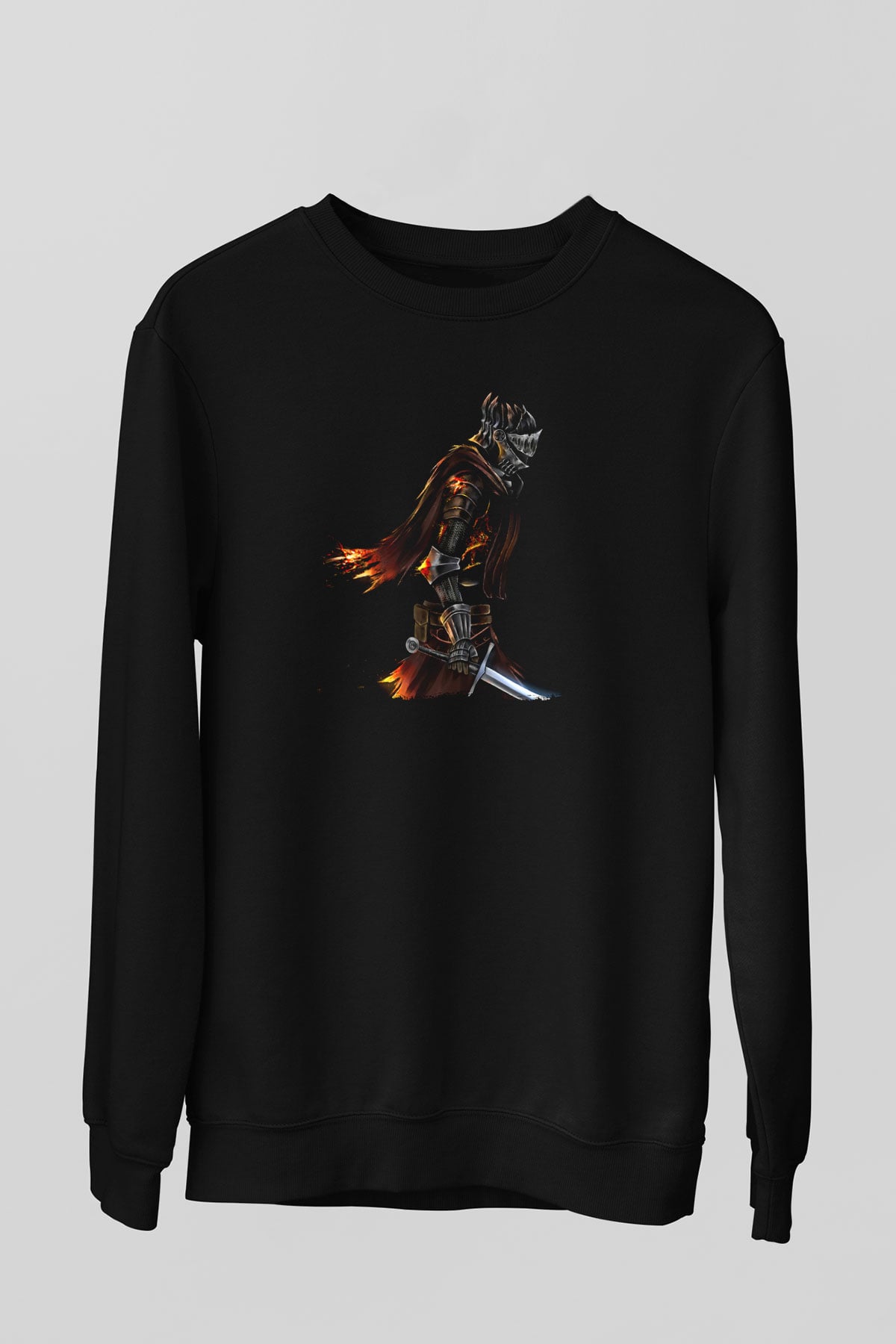 Dark Souls Baskılı Unisex Siyah Sweatshirt