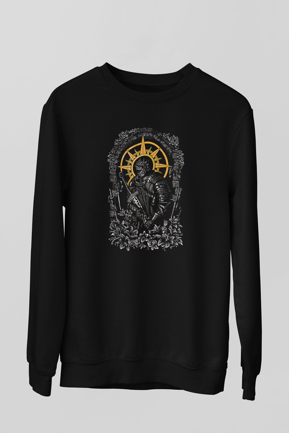 Dark Souls Baskılı Unisex Siyah Sweatshirt