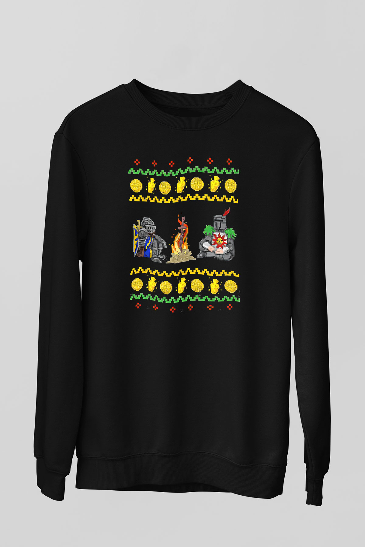 Dark Souls Baskılı Unisex Siyah Sweatshirt