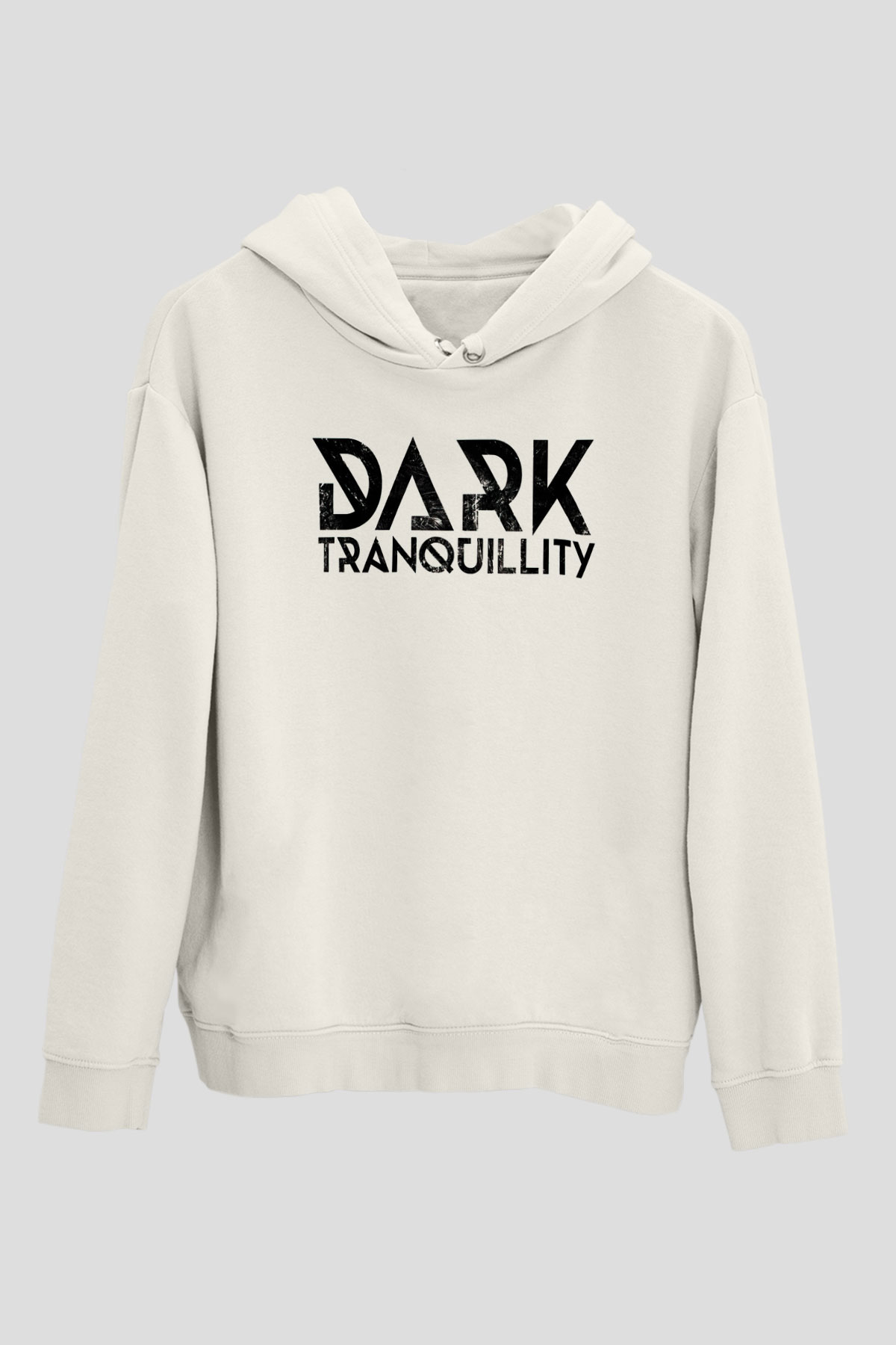 Dark Tranquillity Beyaz Unisex Kapşonlu Sweatshirt