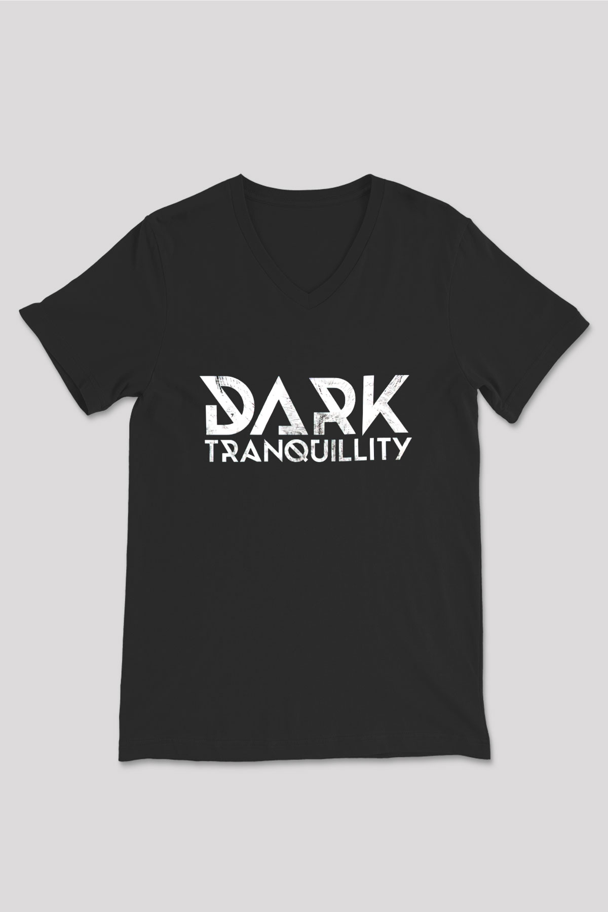 Dark Tranquillity Siyah Unisex V Yaka Tişört T-Shirt