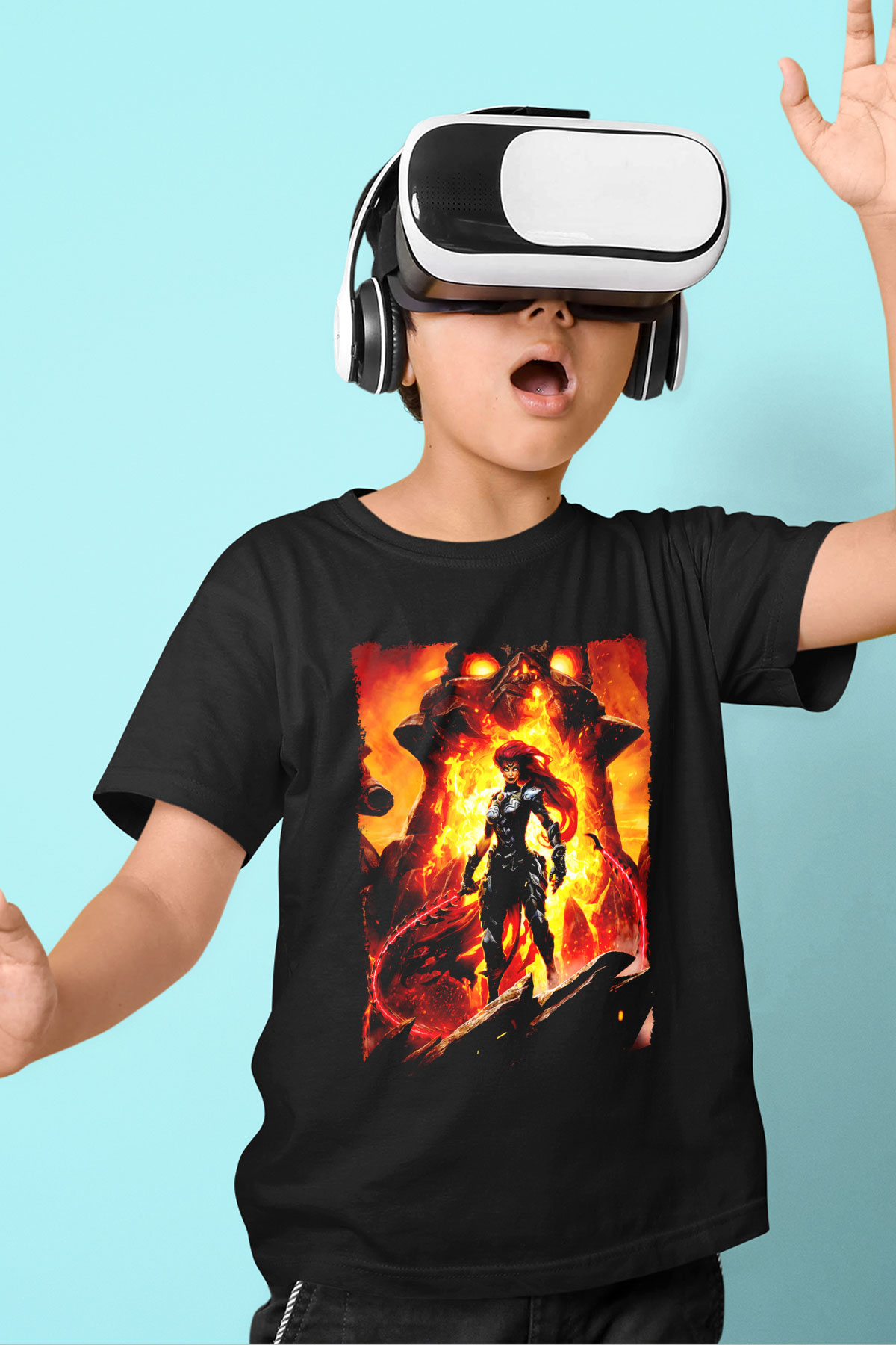 Darksiders Siyah Unisex Çocuk Tişört