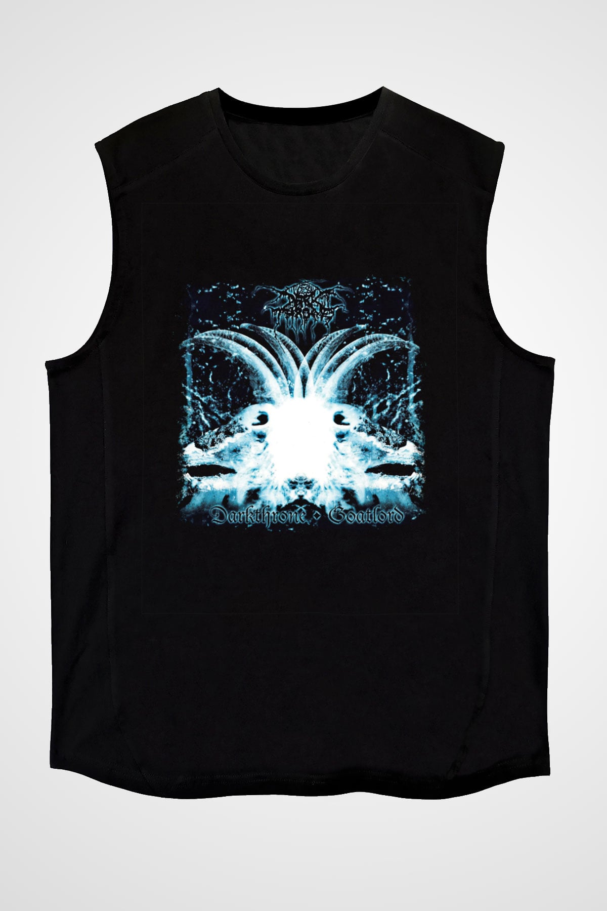 Darkthrone Baskılı Unisex Siyah Kolsuz Tişört