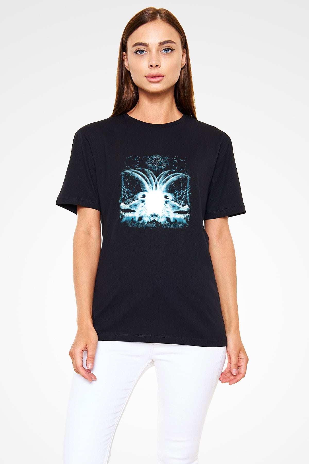 Darkthrone Baskılı Unisex Siyah Tişört