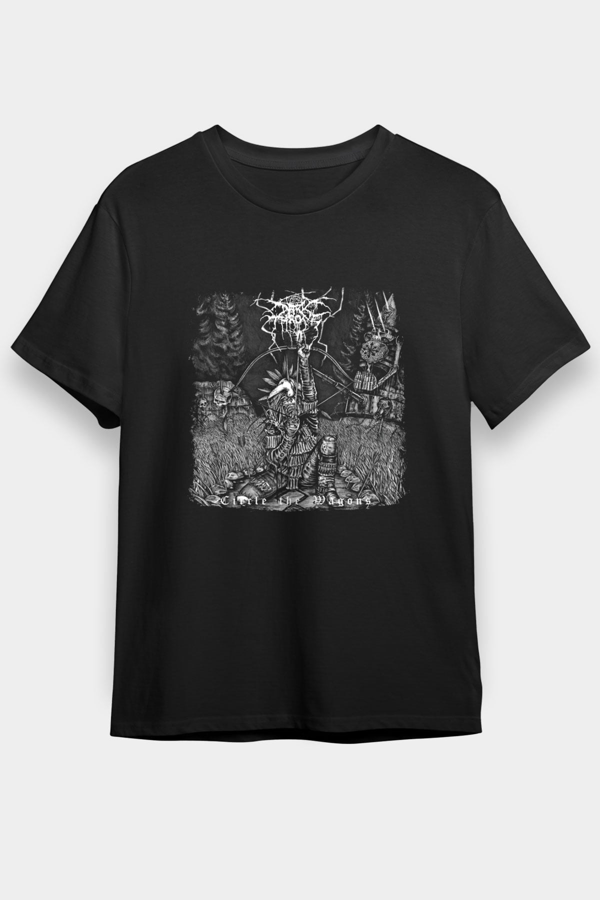 Darkthrone Baskılı Unisex Siyah Tişört