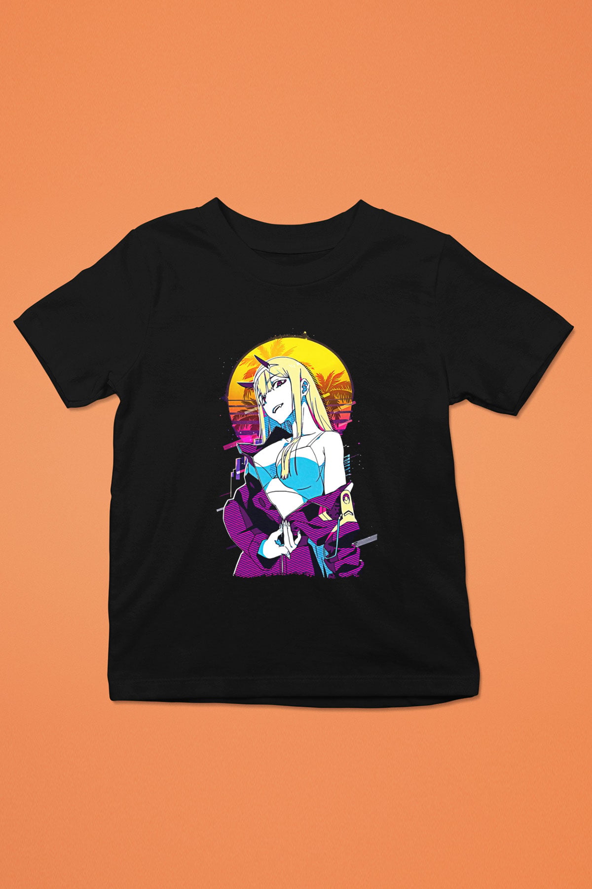 Darling İn The Franxx Baskılı Unisex Siyah Çocuk Tişört - Tshirt